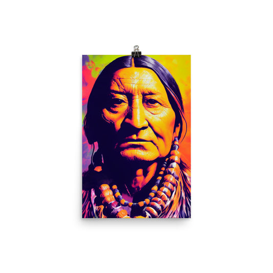 Enhanced Matte Poster - Sitting Bull with Beads