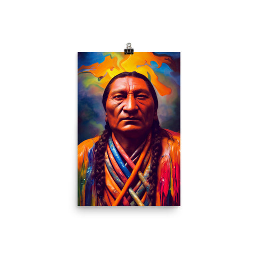 Enhanced Matte Poster - Sitting Bull Portrait