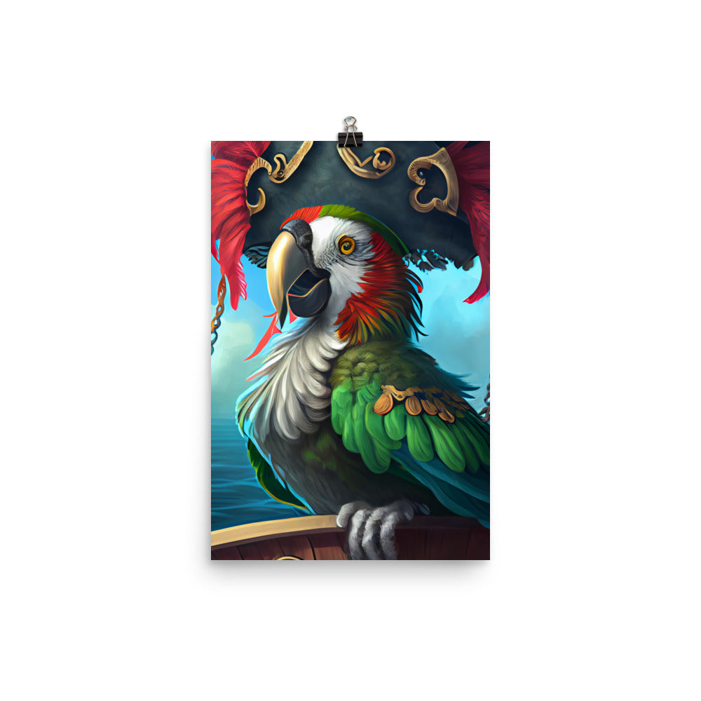 Enhanced Matte Poster - Pirate Parrot