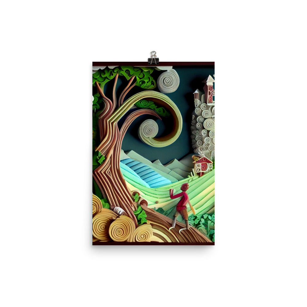 Enhanced Matte Paper Poster - Jack and the Beanstalk - Paper Art