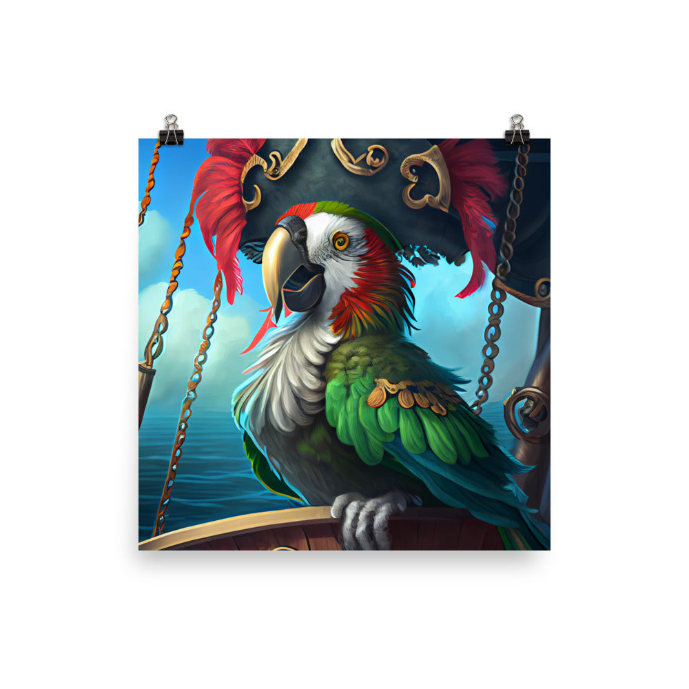 Enhanced Matte Poster - Pirate Parrot