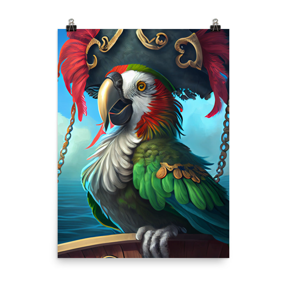 Enhanced Matte Poster - Pirate Parrot