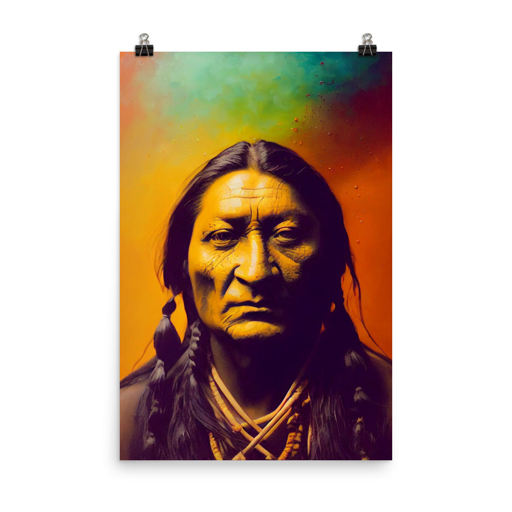 Enhanced Matte Poster - Sitting Bull Portrait