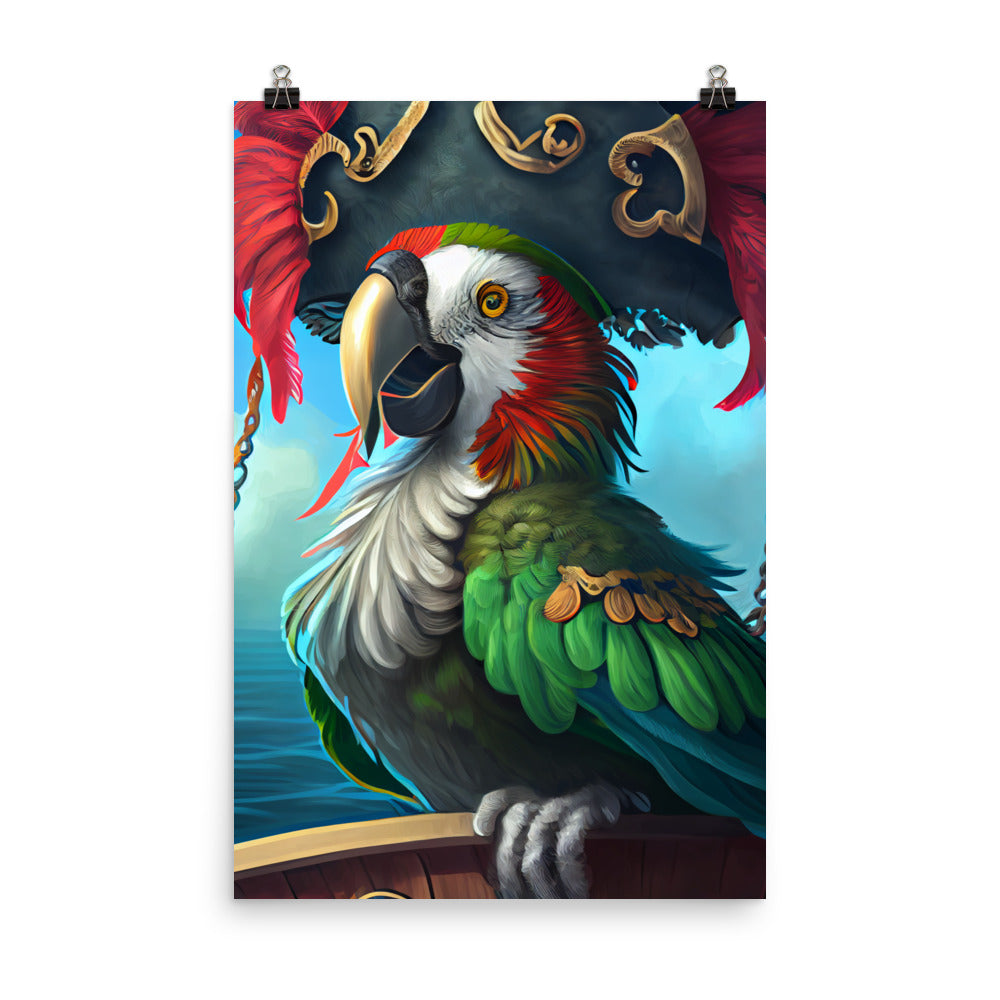 Enhanced Matte Poster - Pirate Parrot