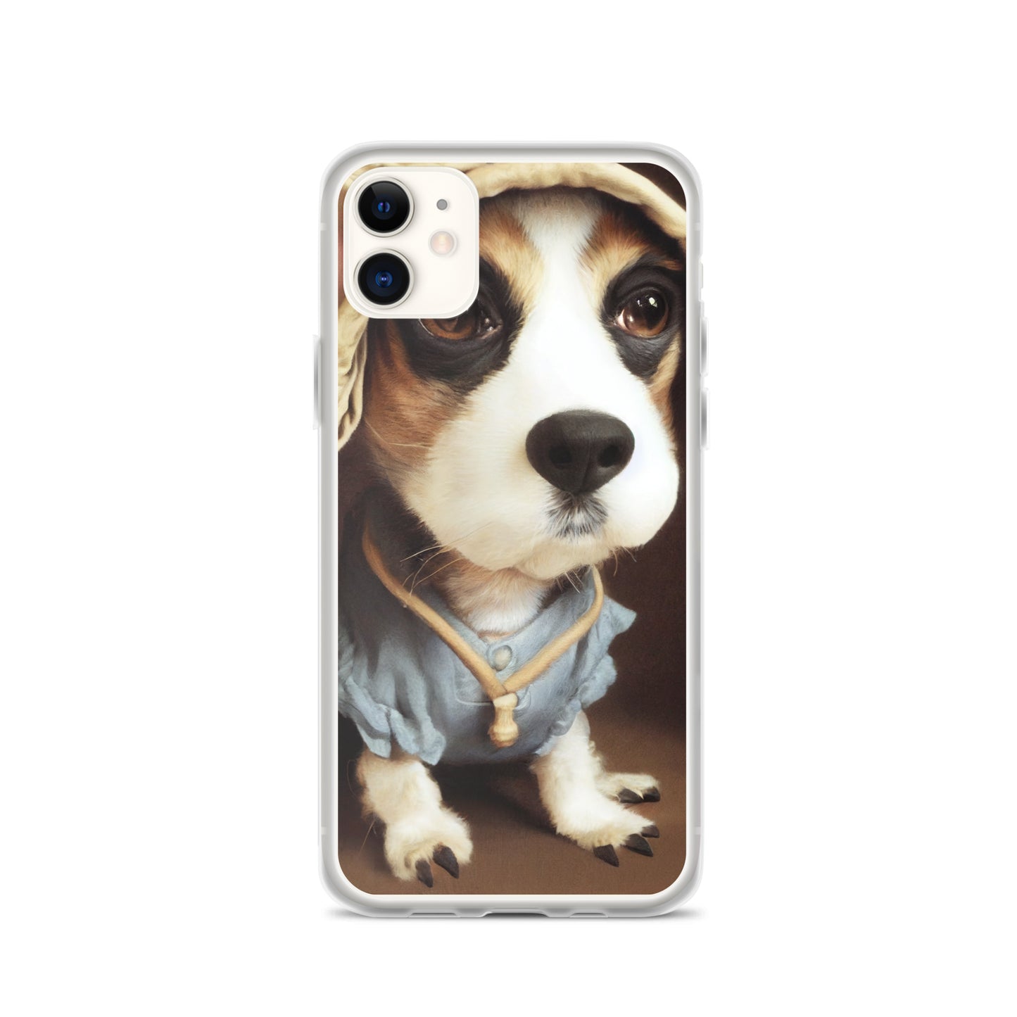 iPhone Case - Sweet Puppy in a Blue dress