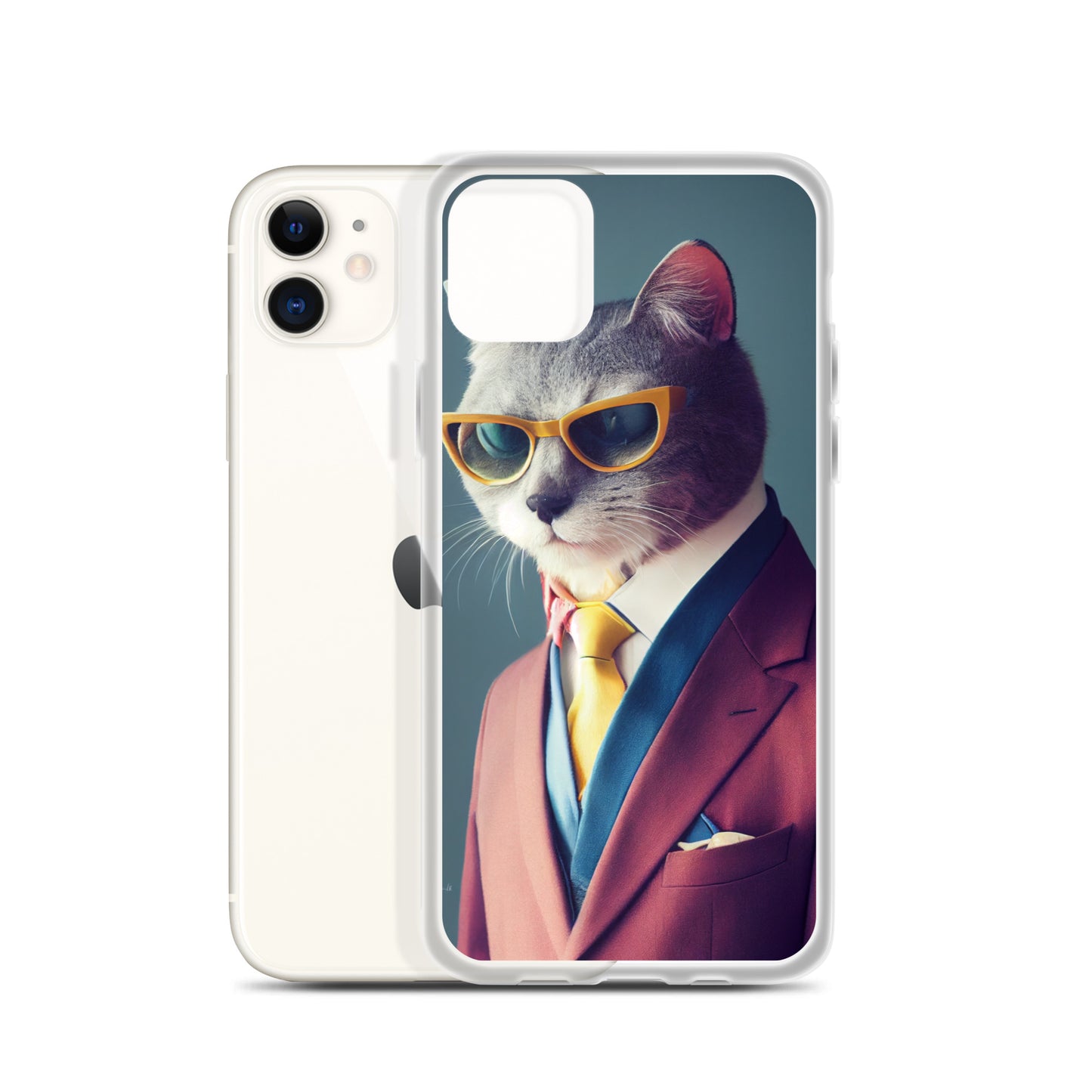 iPhone Case - Slick Business Cat in Yellow Tie