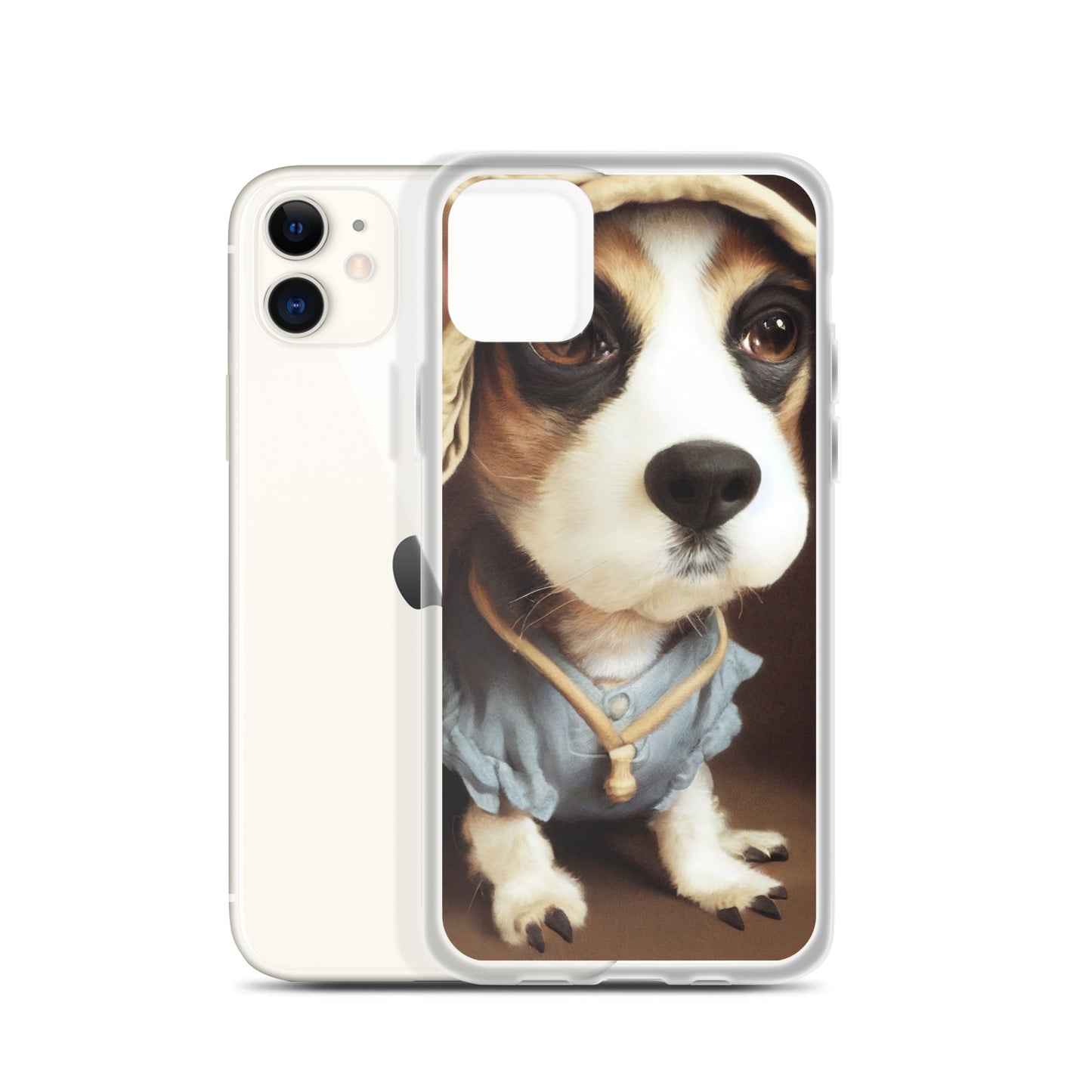 iPhone Case - Sweet Puppy in a Blue dress