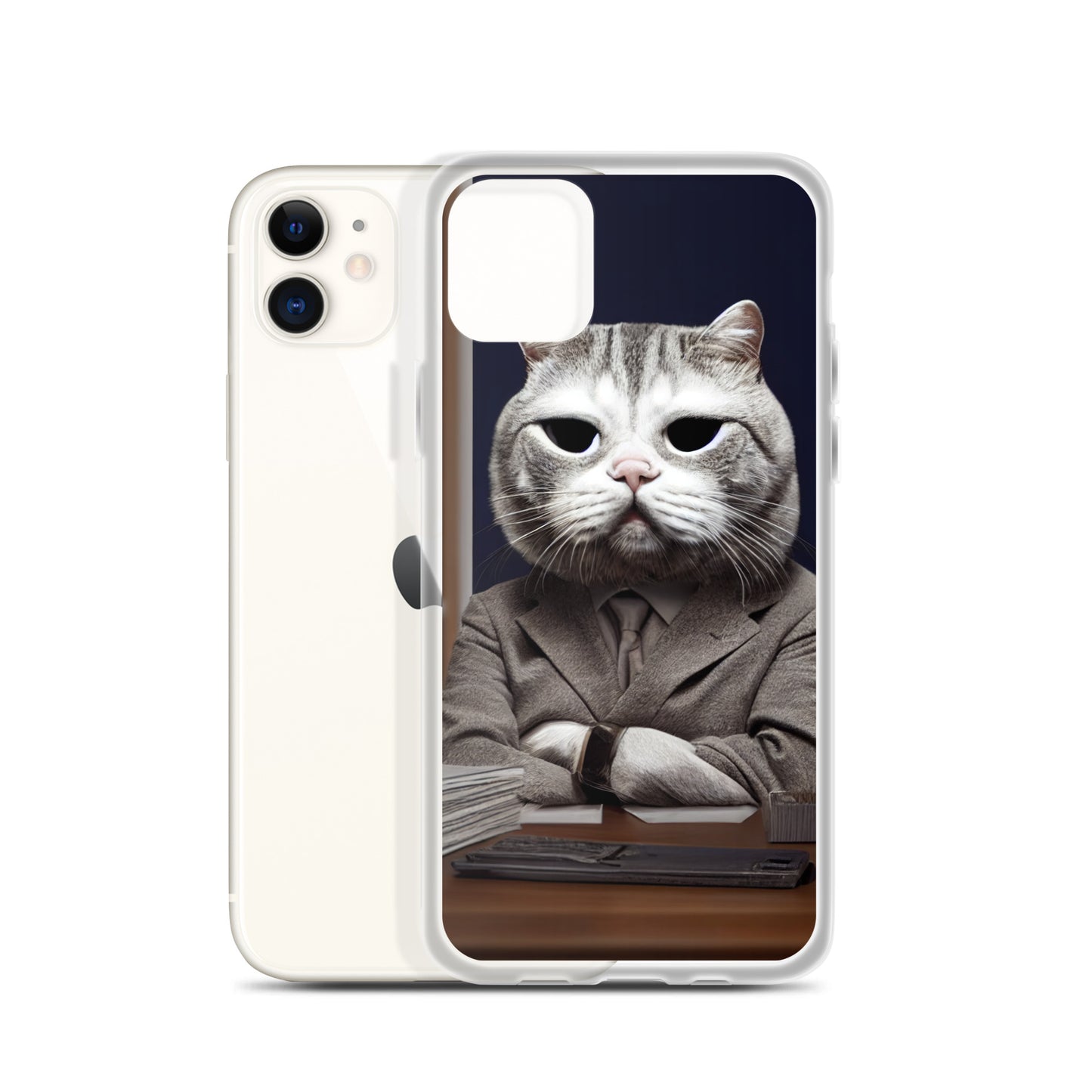 iPhone Case - Disappointed Business Cat Boss