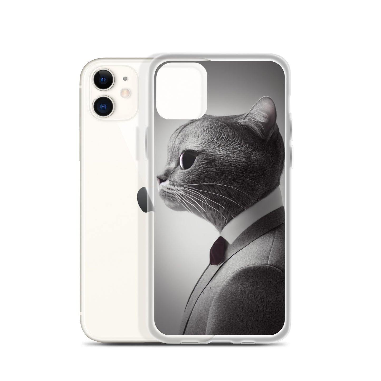 iPhone Case - Business Cat Boss in Gray