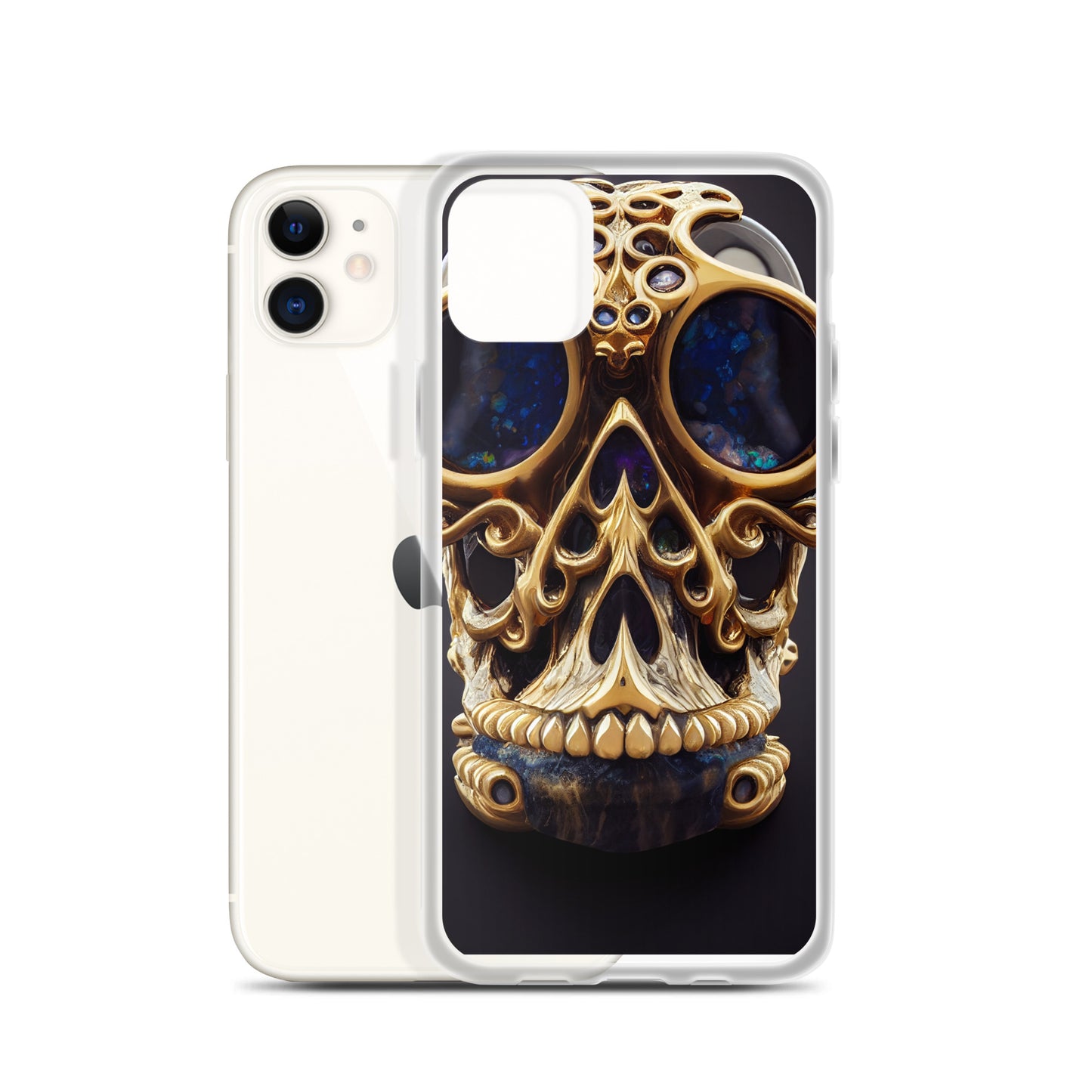 iPhone Case - Agate and Golden Skull