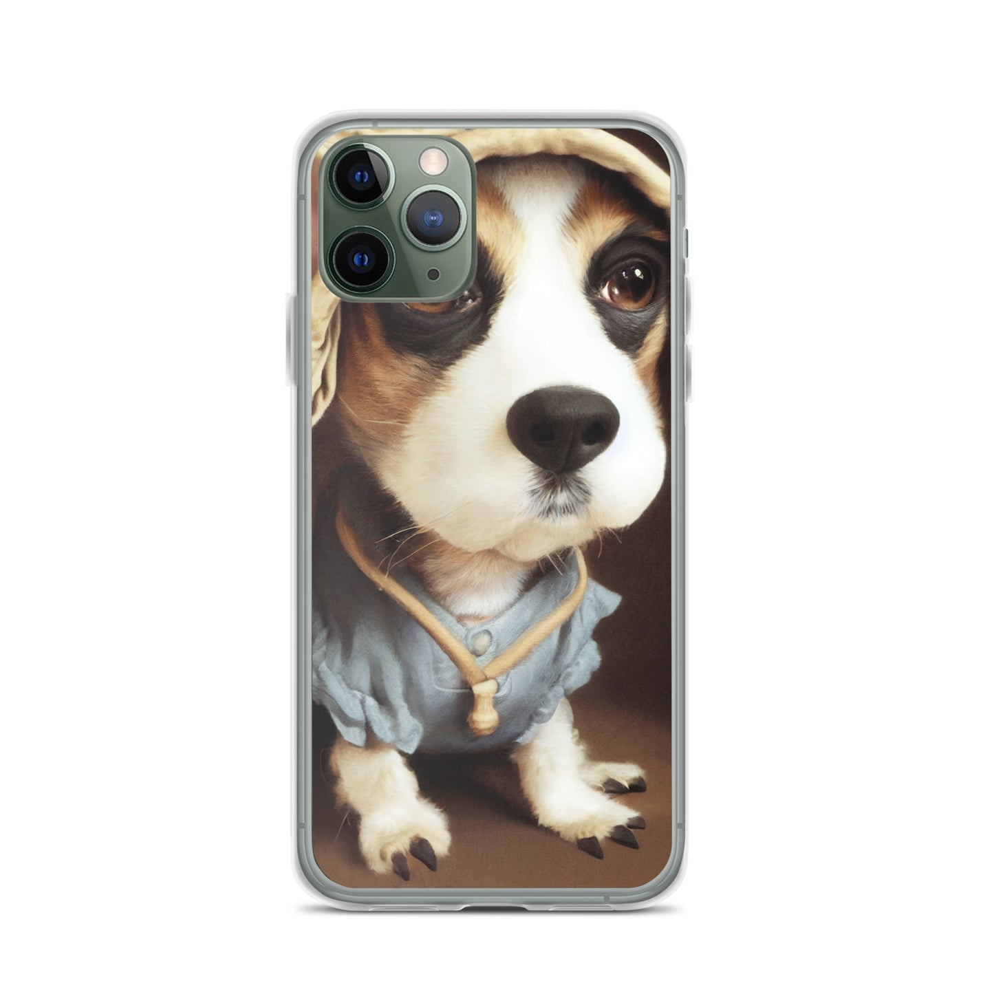 iPhone Case - Sweet Puppy in a Blue dress