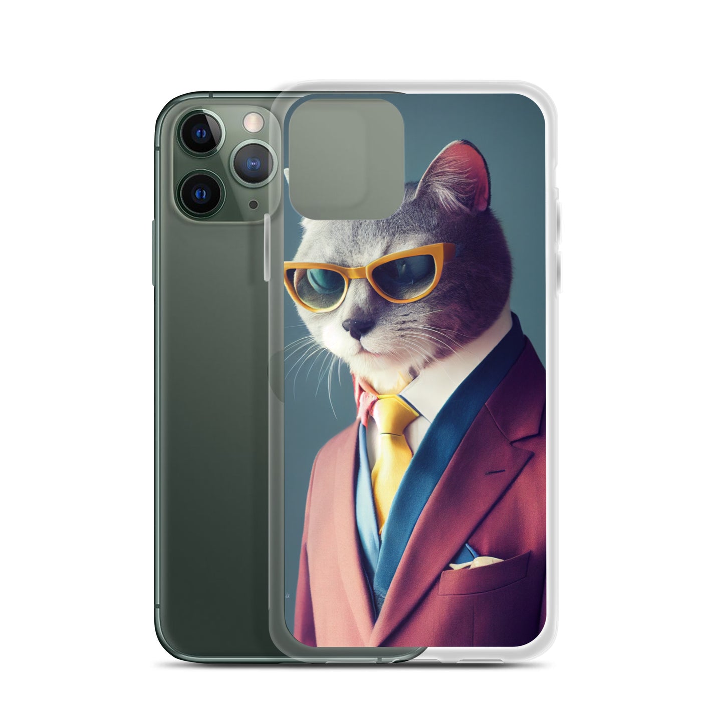 iPhone Case - Slick Business Cat in Yellow Tie