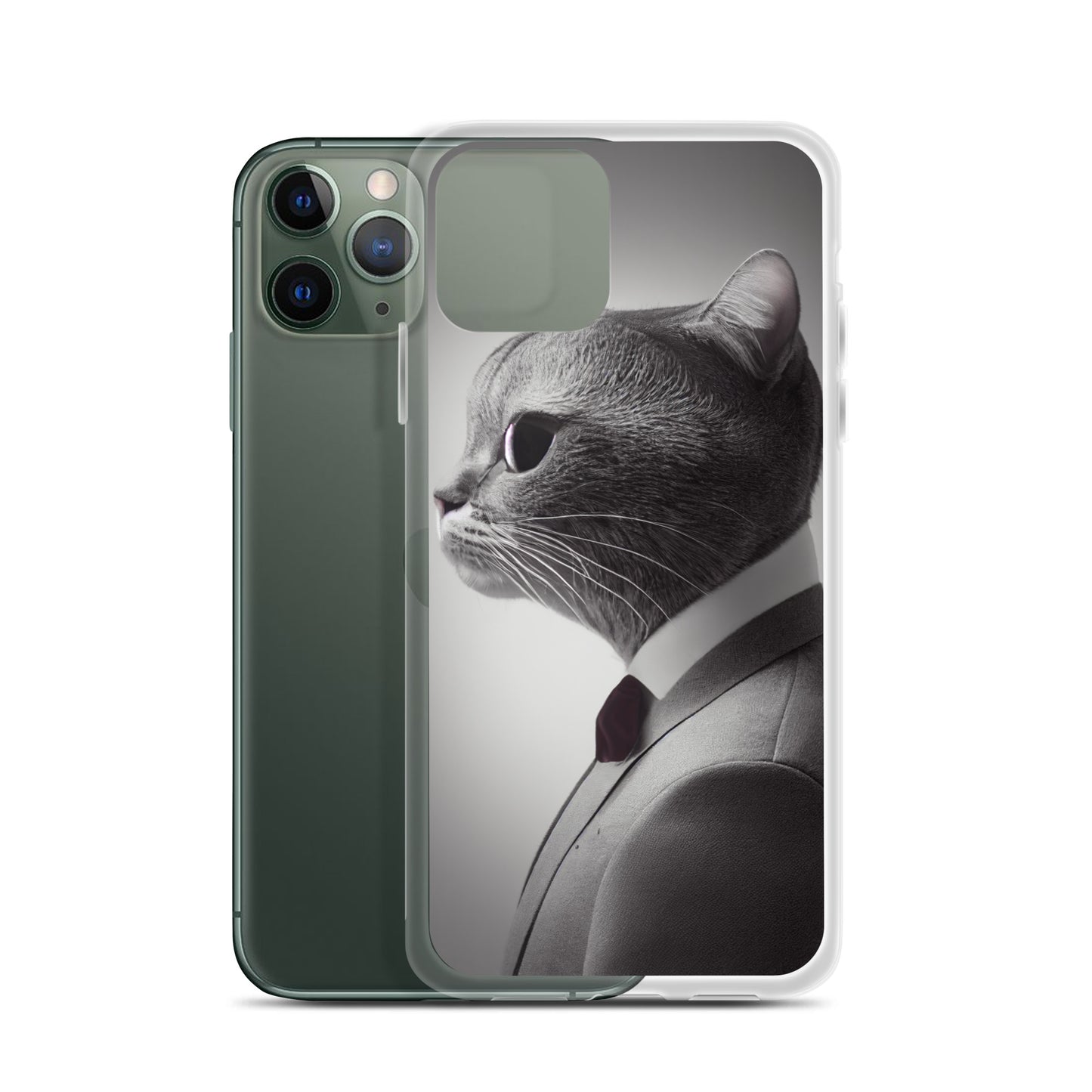 iPhone Case - Business Cat Boss in Gray