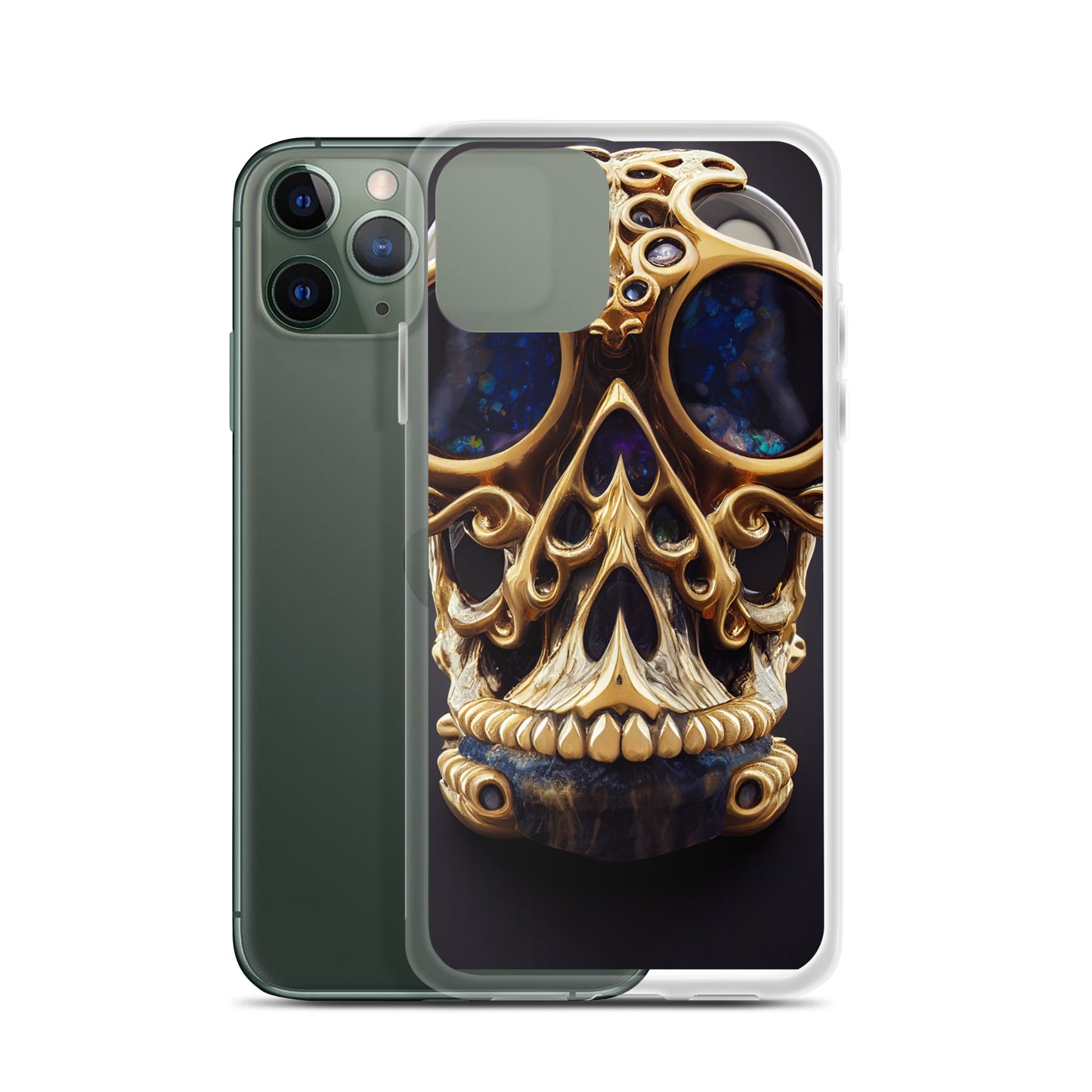 iPhone Case - Agate and Golden Skull