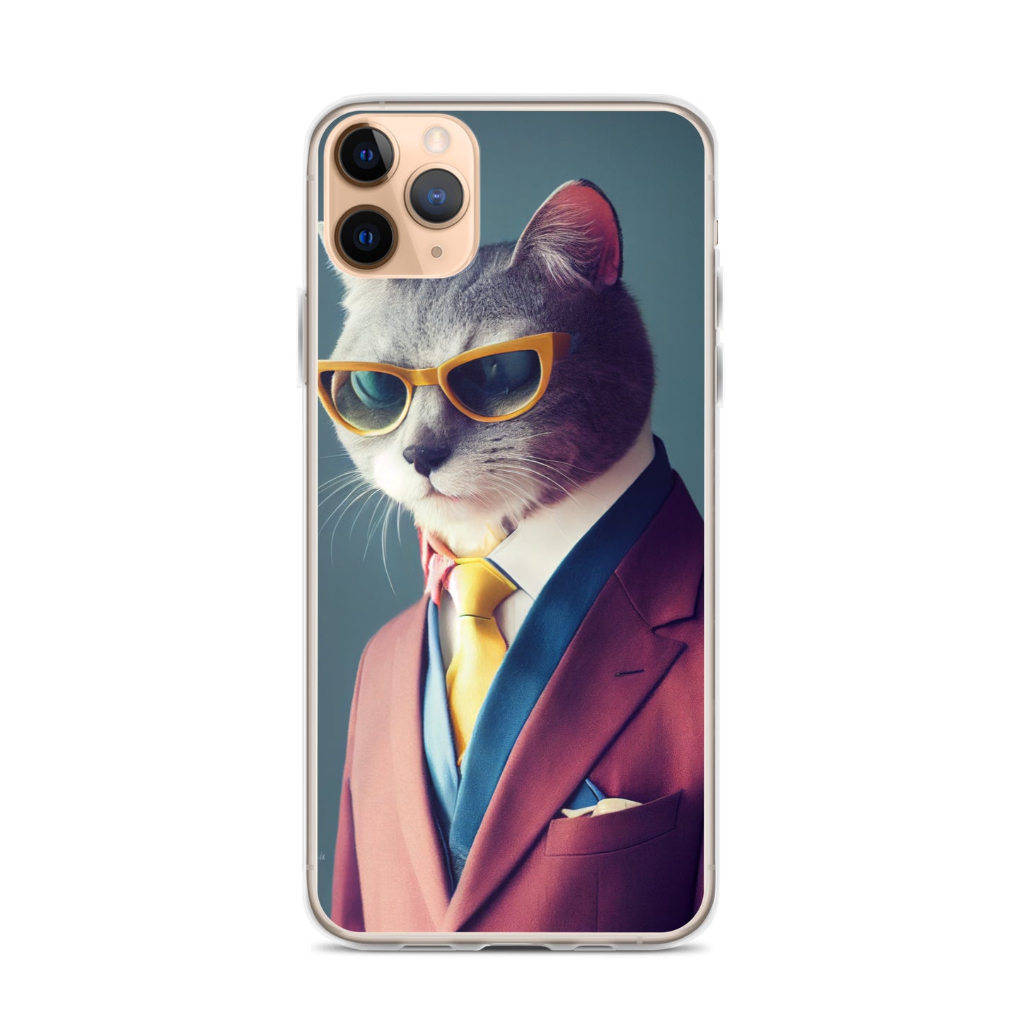 iPhone Case - Slick Business Cat in Yellow Tie