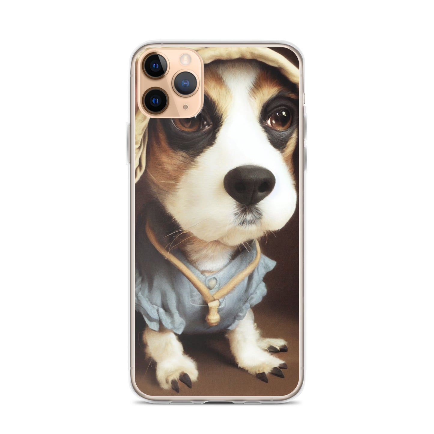 iPhone Case - Sweet Puppy in a Blue dress