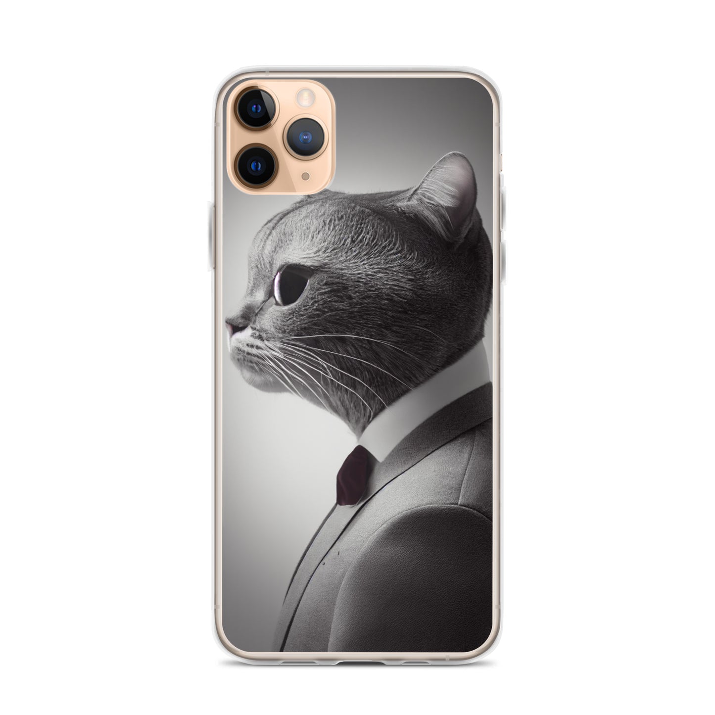 iPhone Case - Business Cat Boss in Gray