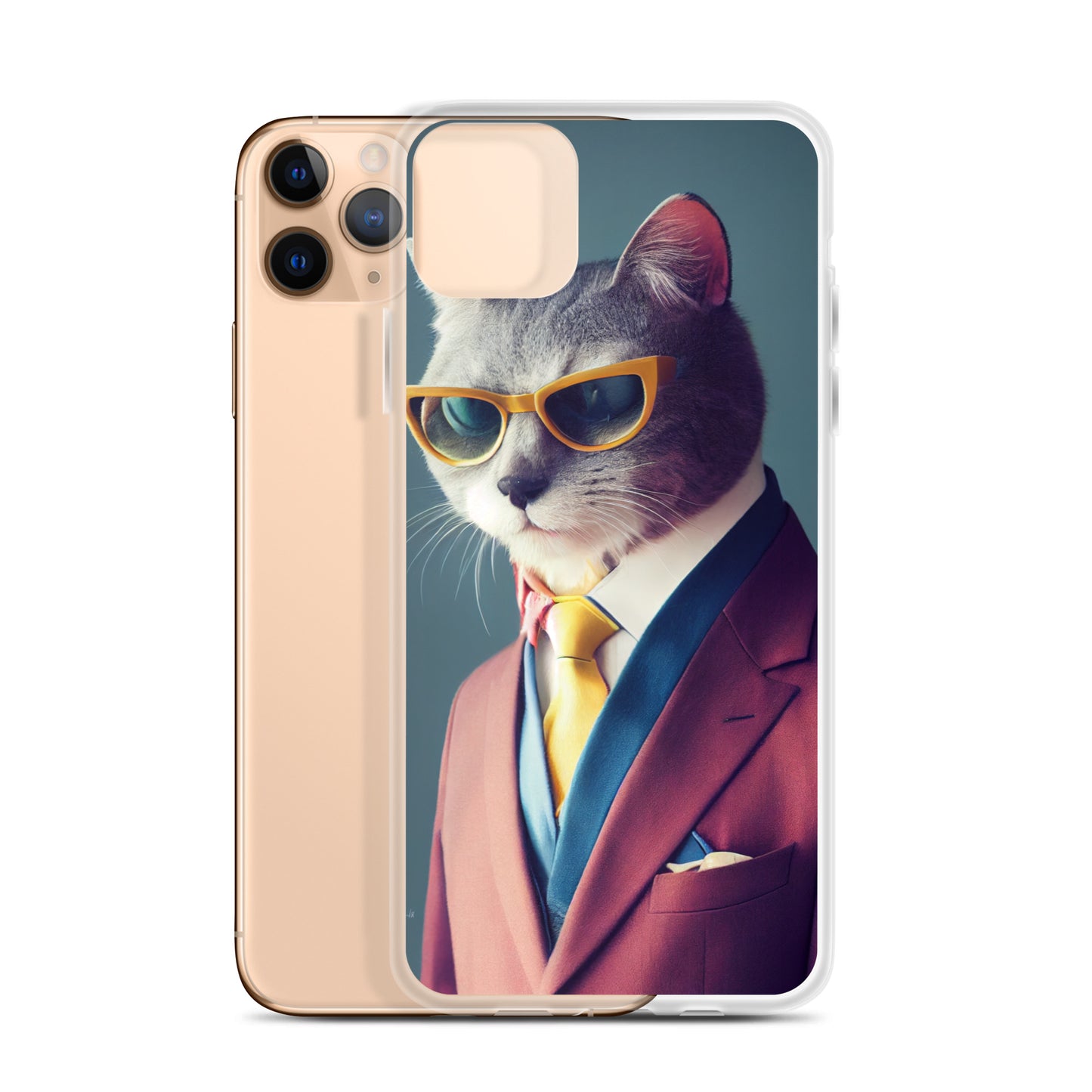 iPhone Case - Slick Business Cat in Yellow Tie