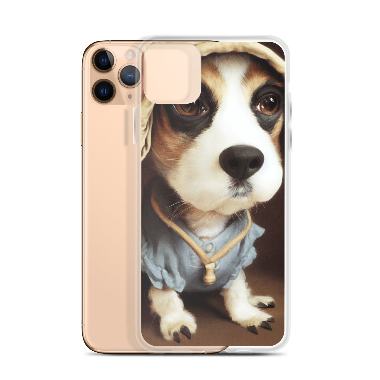 iPhone Case - Sweet Puppy in a Blue dress