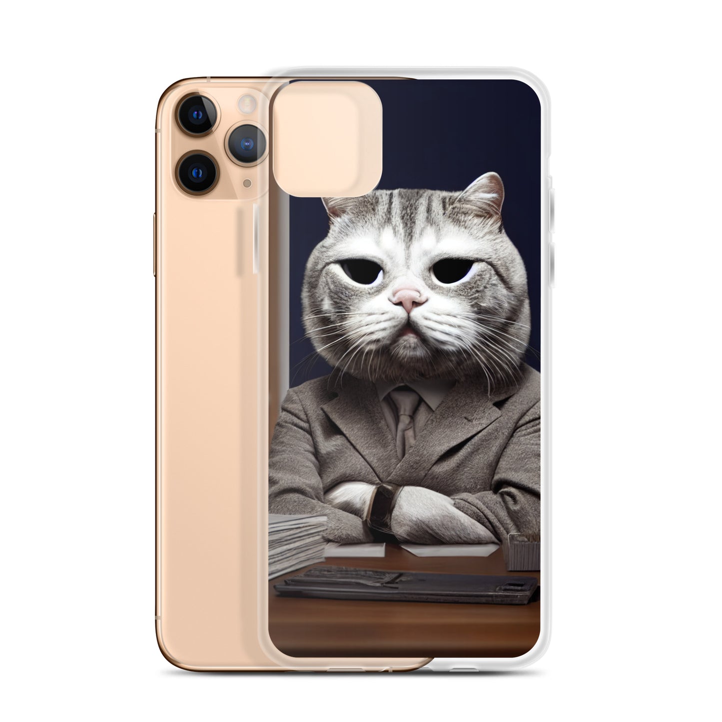 iPhone Case - Disappointed Business Cat Boss