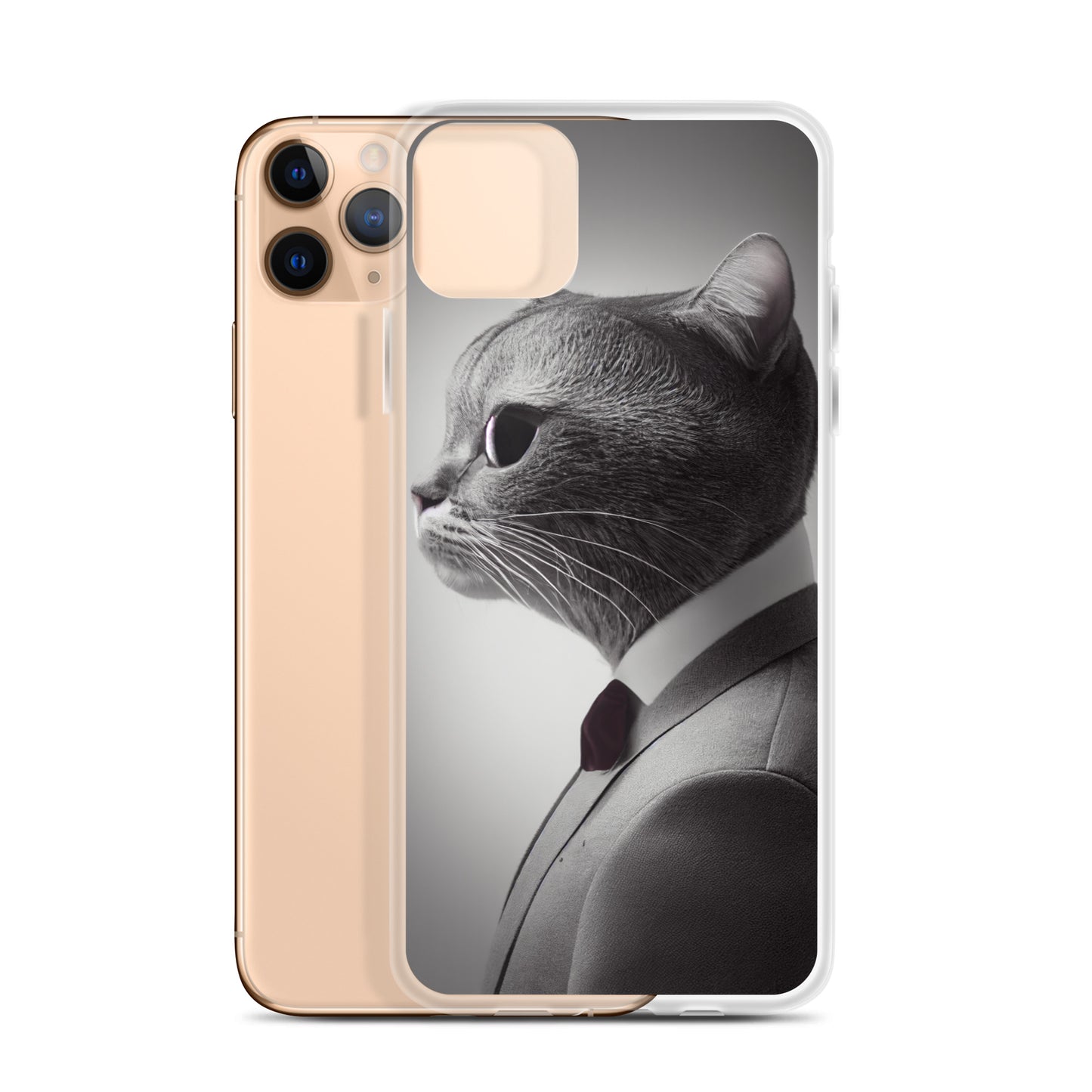 iPhone Case - Business Cat Boss in Gray