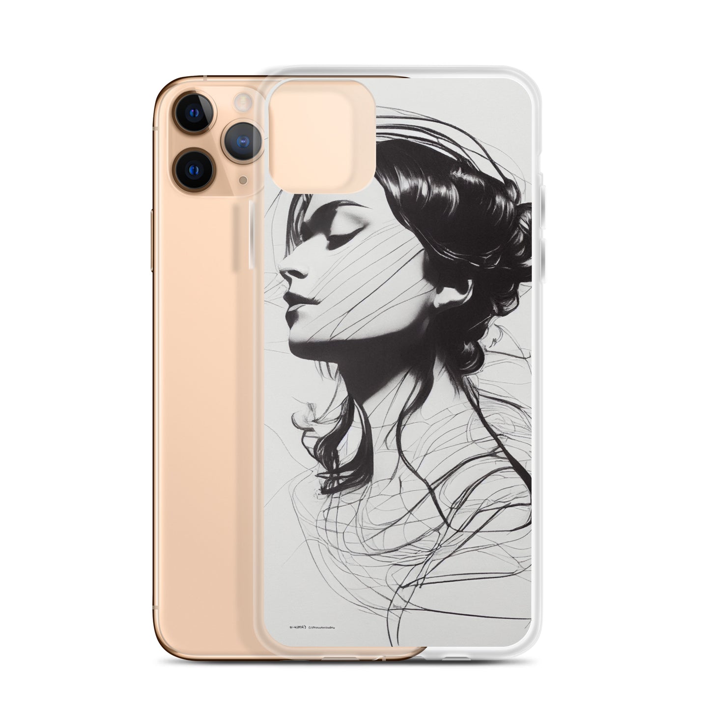 iPhone Case - Line Drawing of Woman's Profile