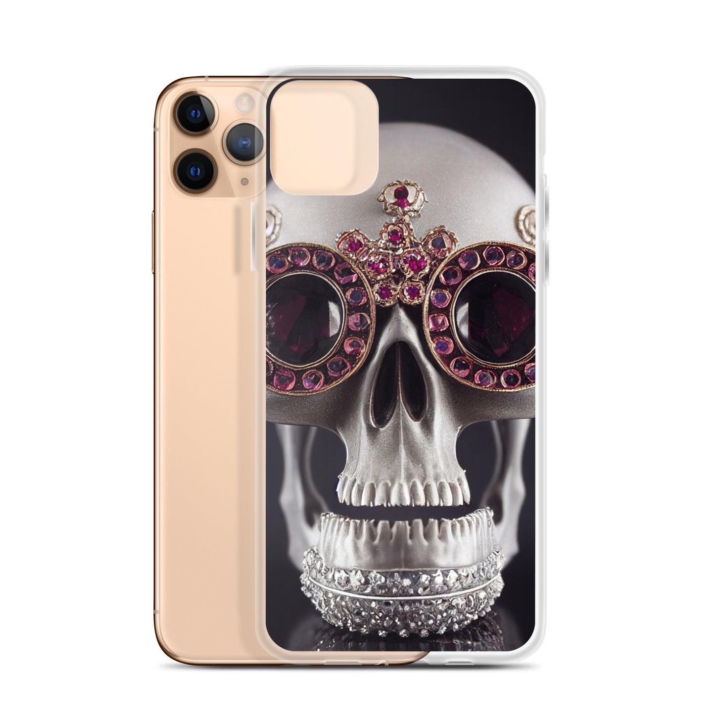 iPhone Case - Ornate Ruby Eyed Skull