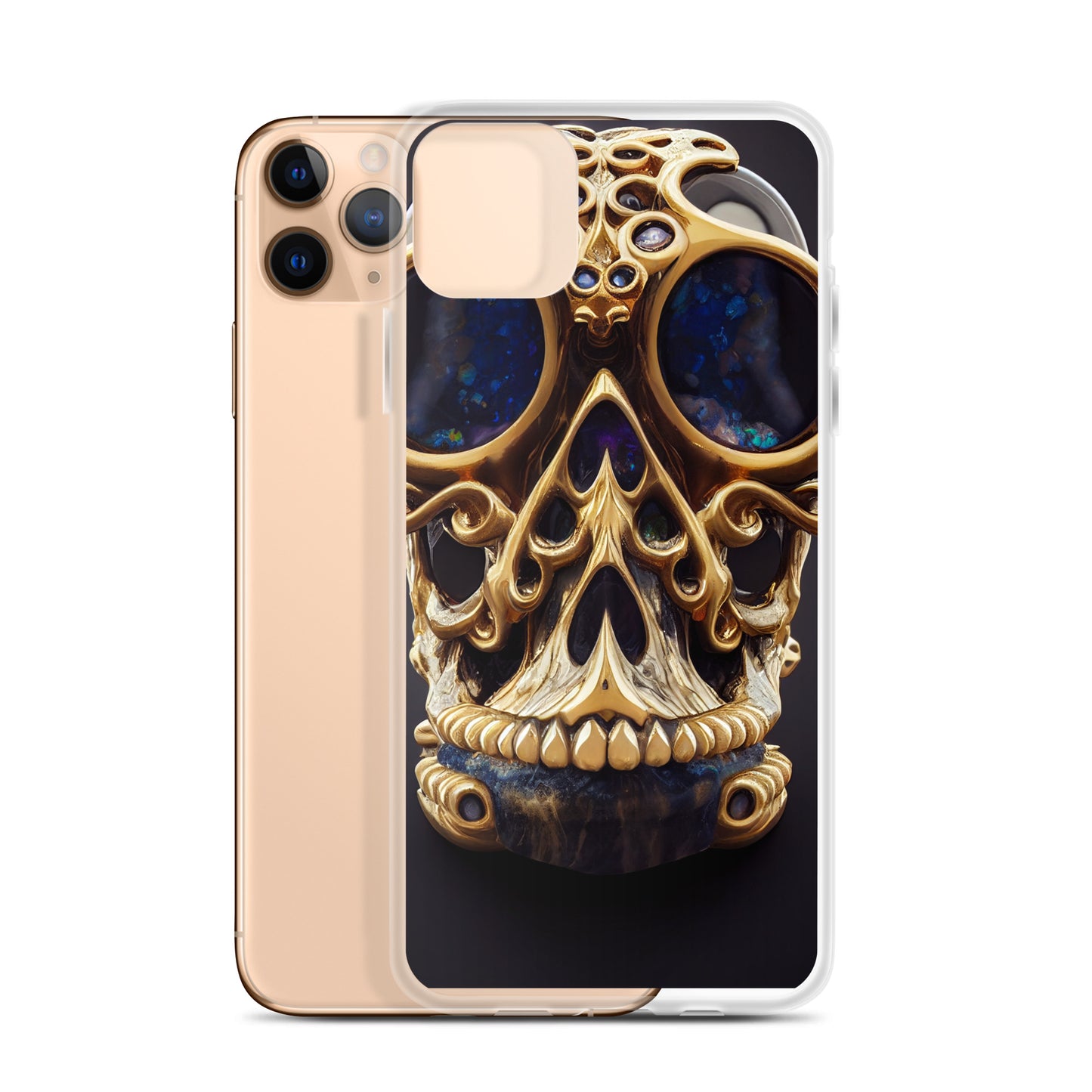 iPhone Case - Agate and Golden Skull