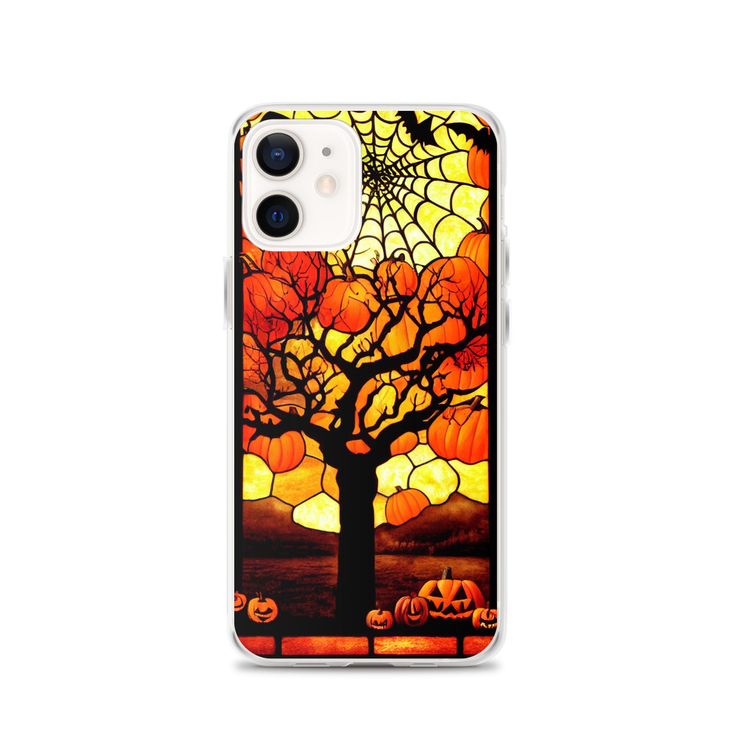 iPhone Case - Halloween Stained Glass Pumpkin Tree