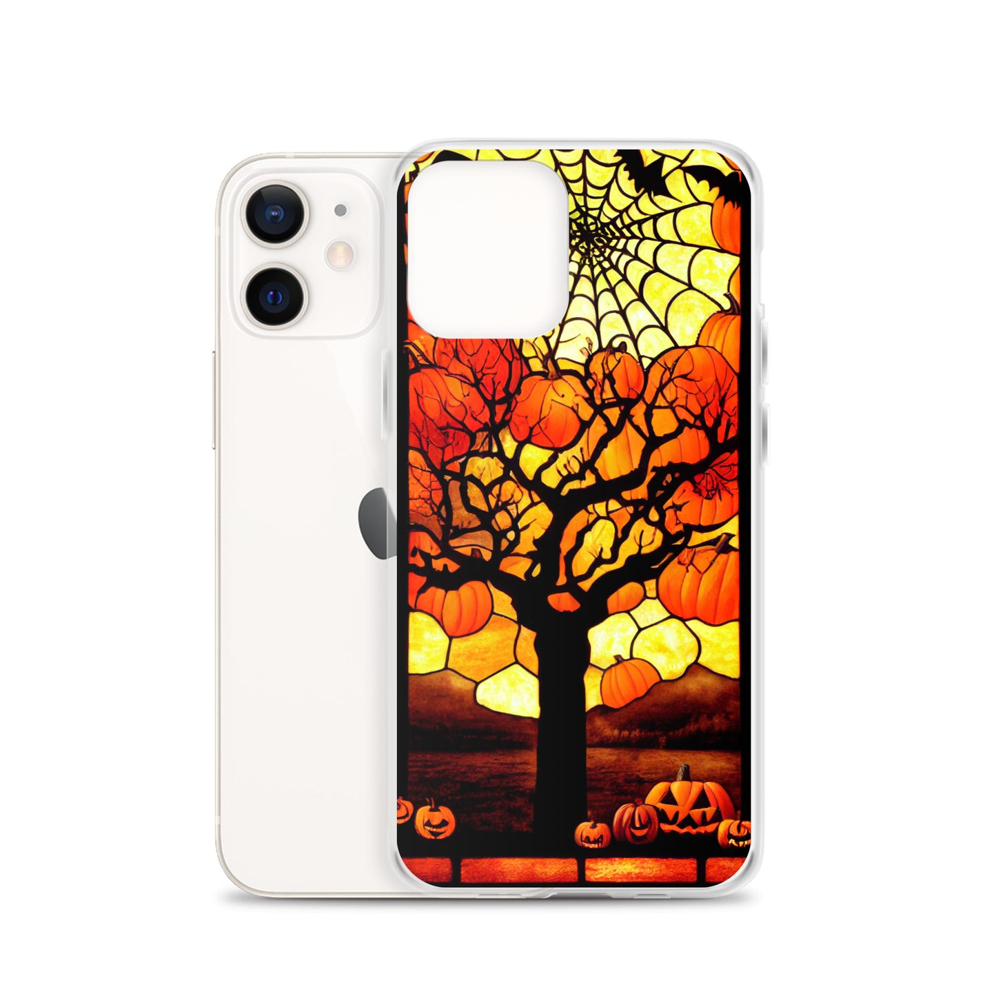 iPhone Case - Halloween Stained Glass Pumpkin Tree