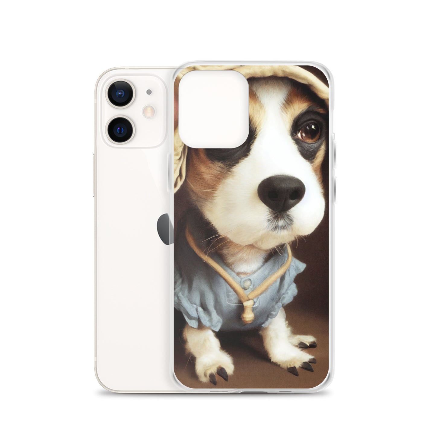 iPhone Case - Sweet Puppy in a Blue dress