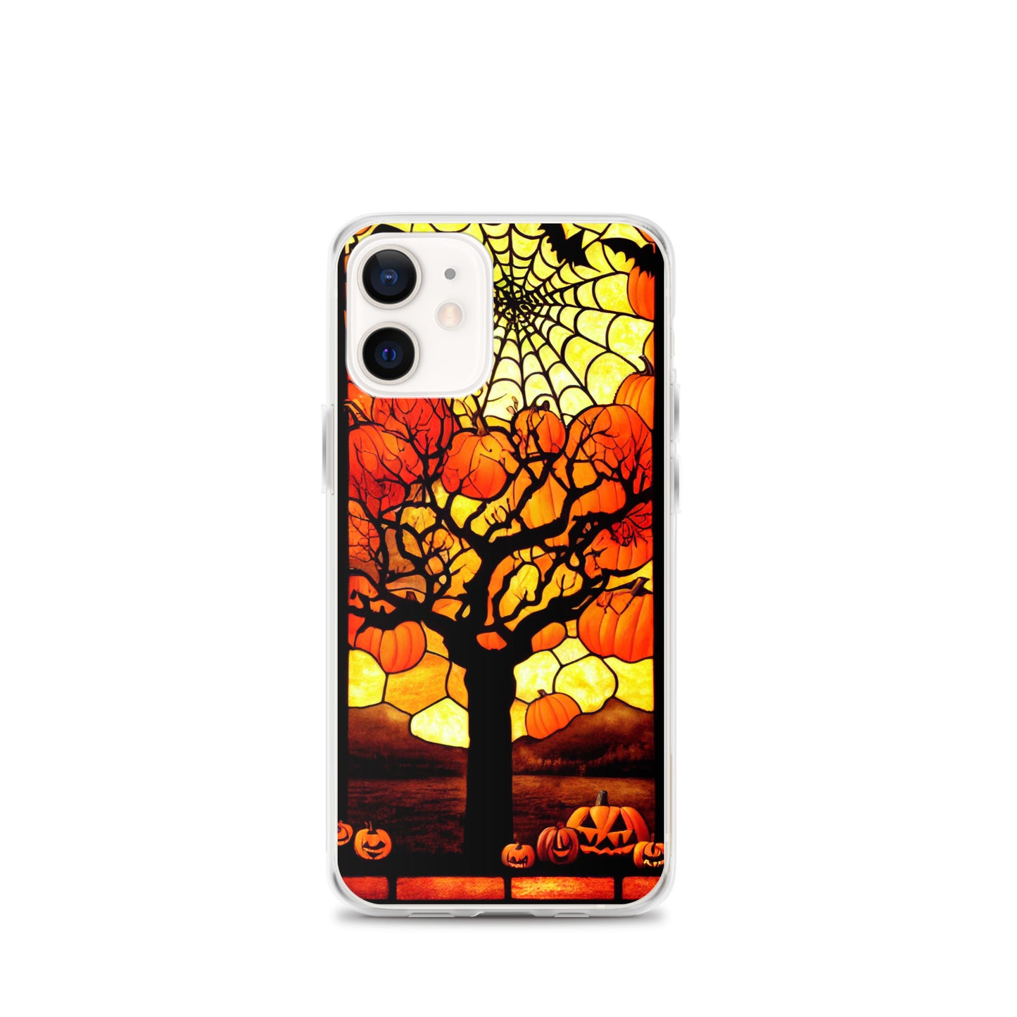 iPhone Case - Halloween Stained Glass Pumpkin Tree