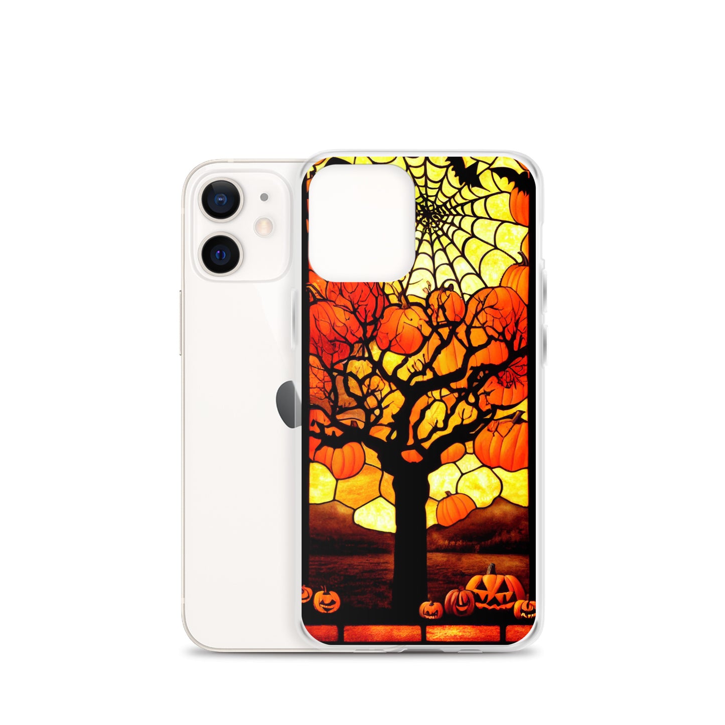 iPhone Case - Halloween Stained Glass Pumpkin Tree