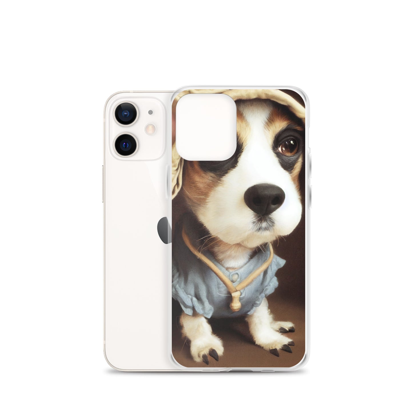 iPhone Case - Sweet Puppy in a Blue dress