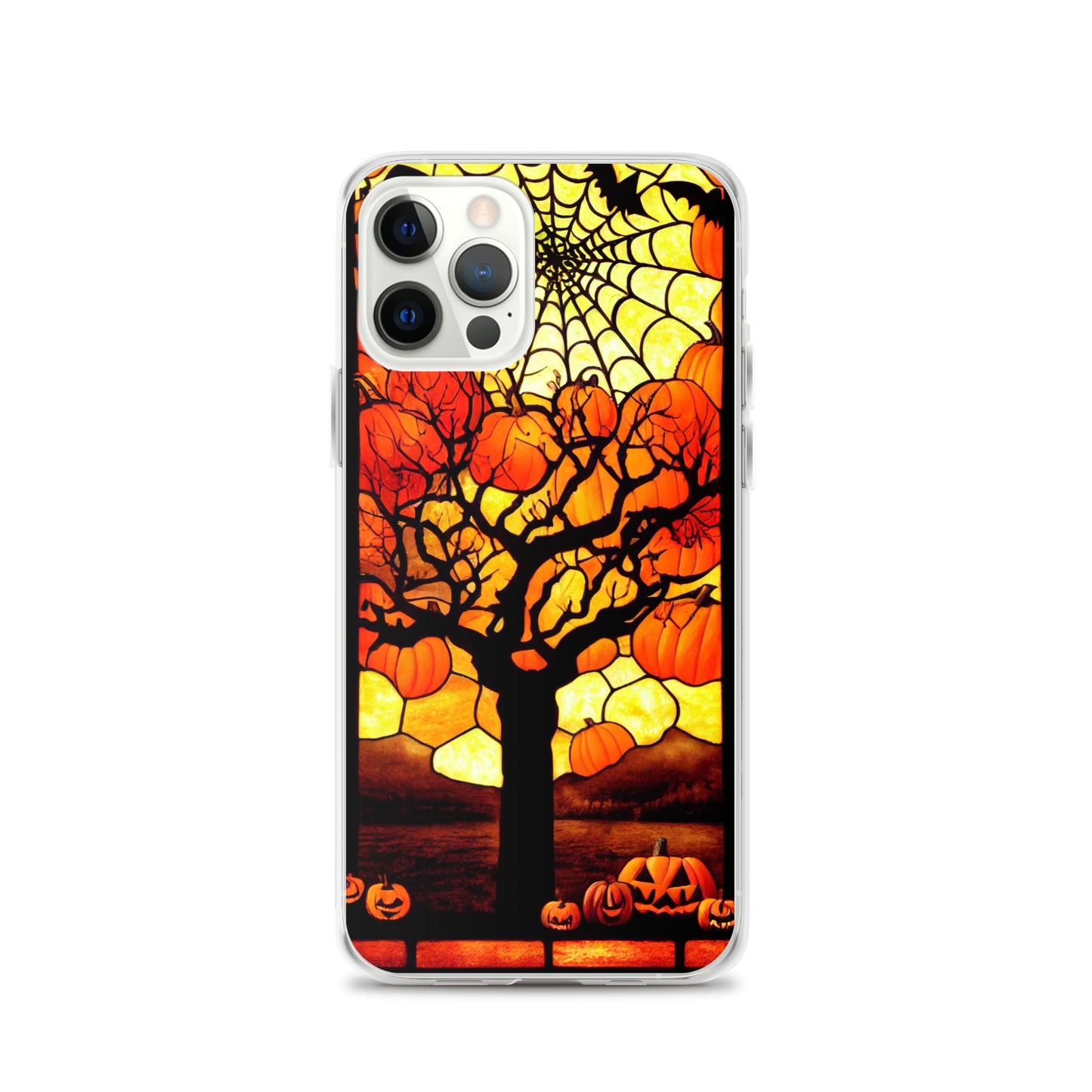 iPhone Case - Halloween Stained Glass Pumpkin Tree