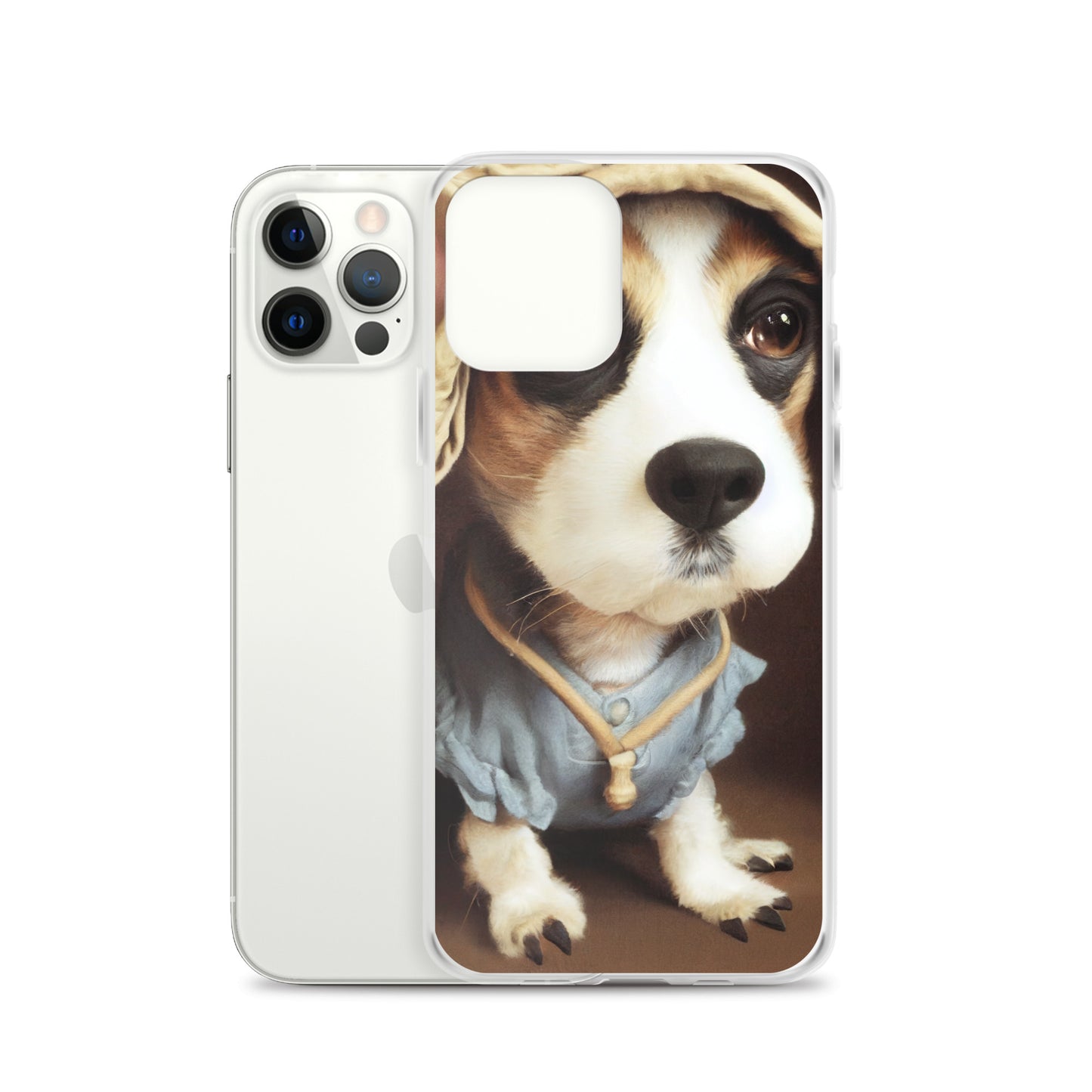 iPhone Case - Sweet Puppy in a Blue dress