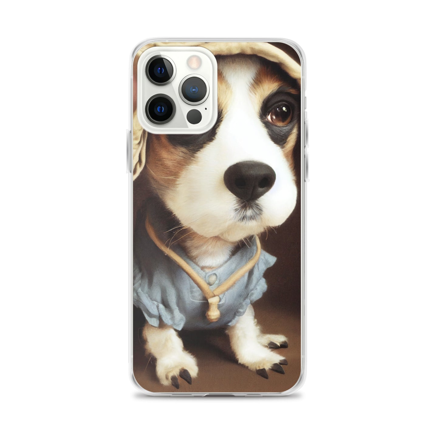 iPhone Case - Sweet Puppy in a Blue dress