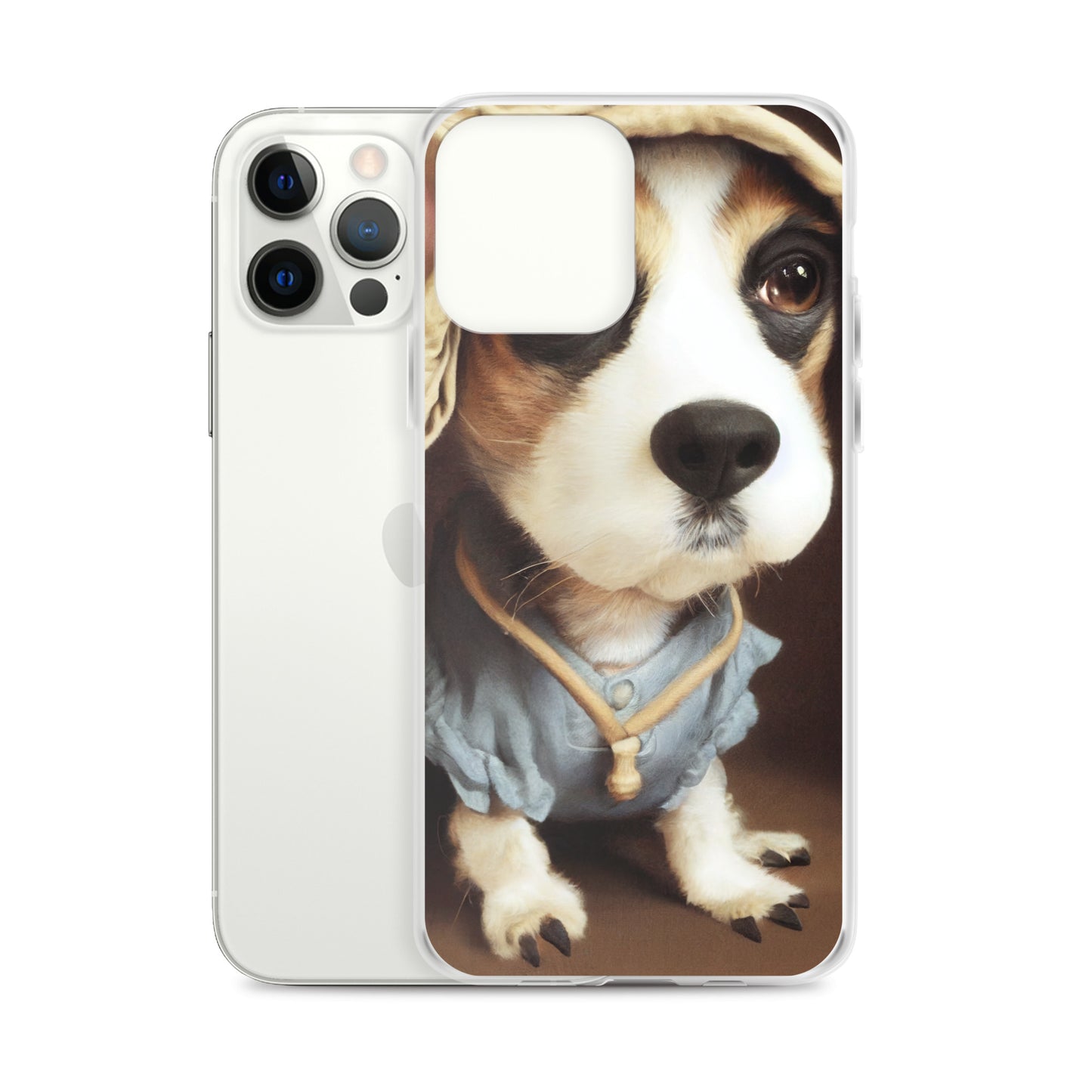 iPhone Case - Sweet Puppy in a Blue dress