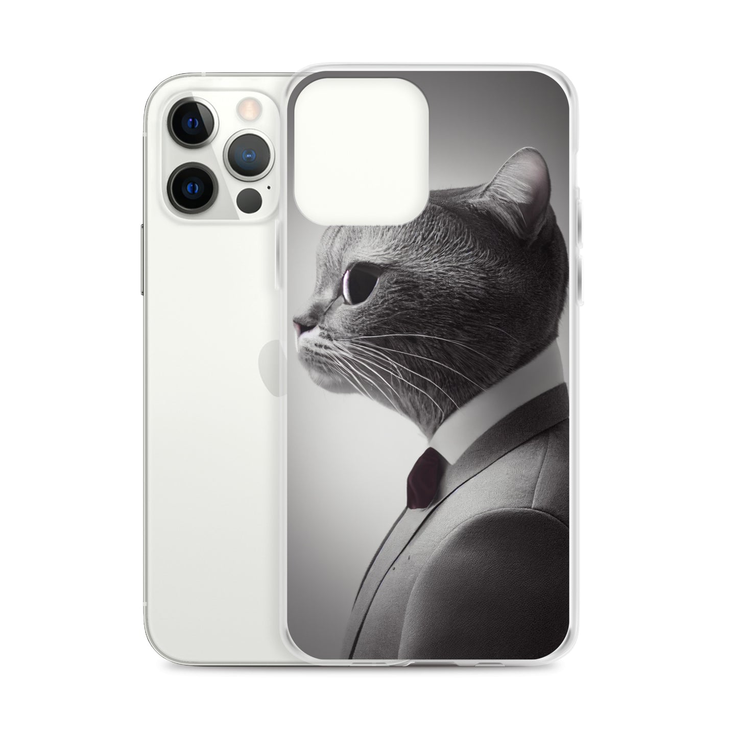 iPhone Case - Business Cat Boss in Gray