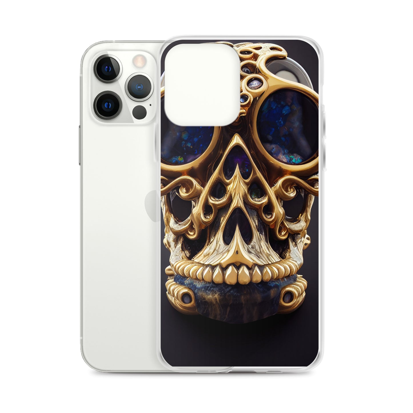 iPhone Case - Agate and Golden Skull