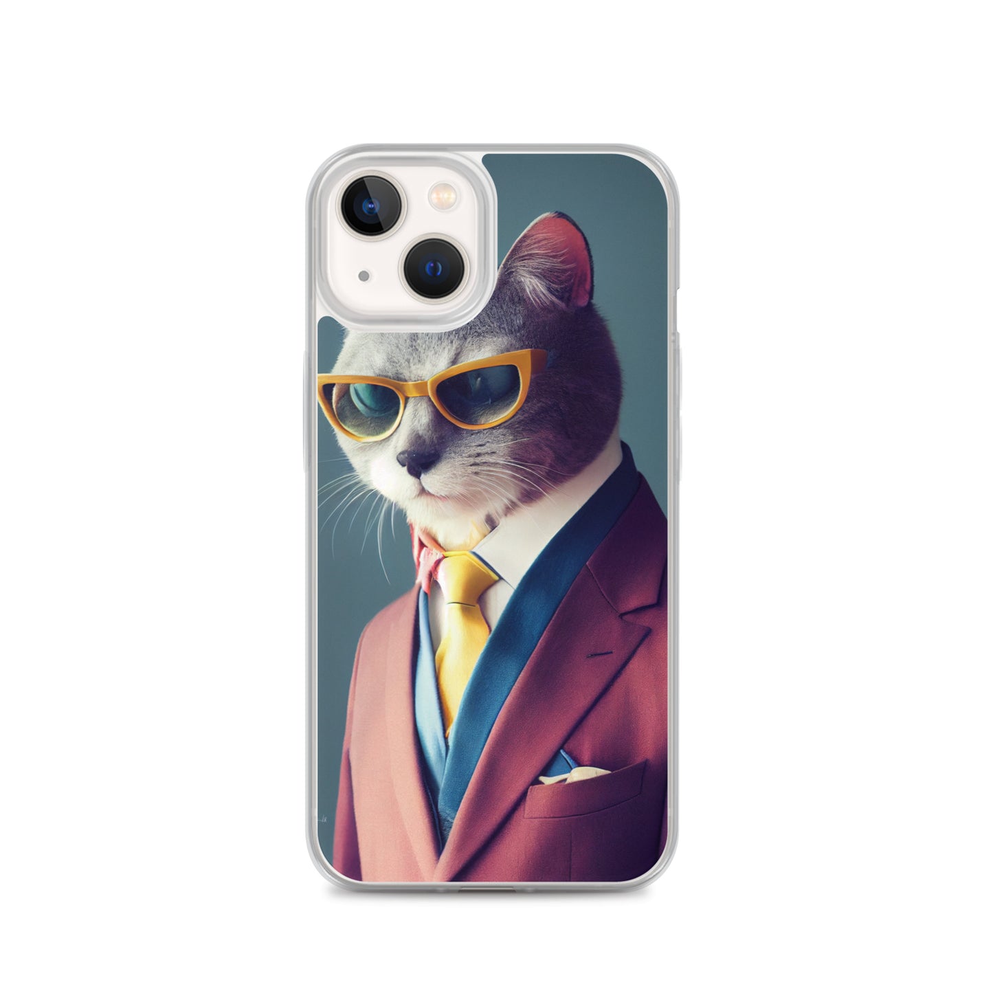 iPhone Case - Slick Business Cat in Yellow Tie