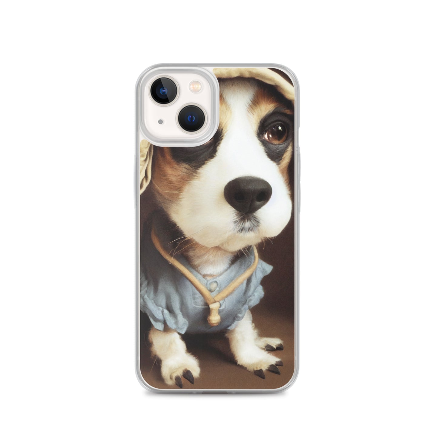 iPhone Case - Sweet Puppy in a Blue dress