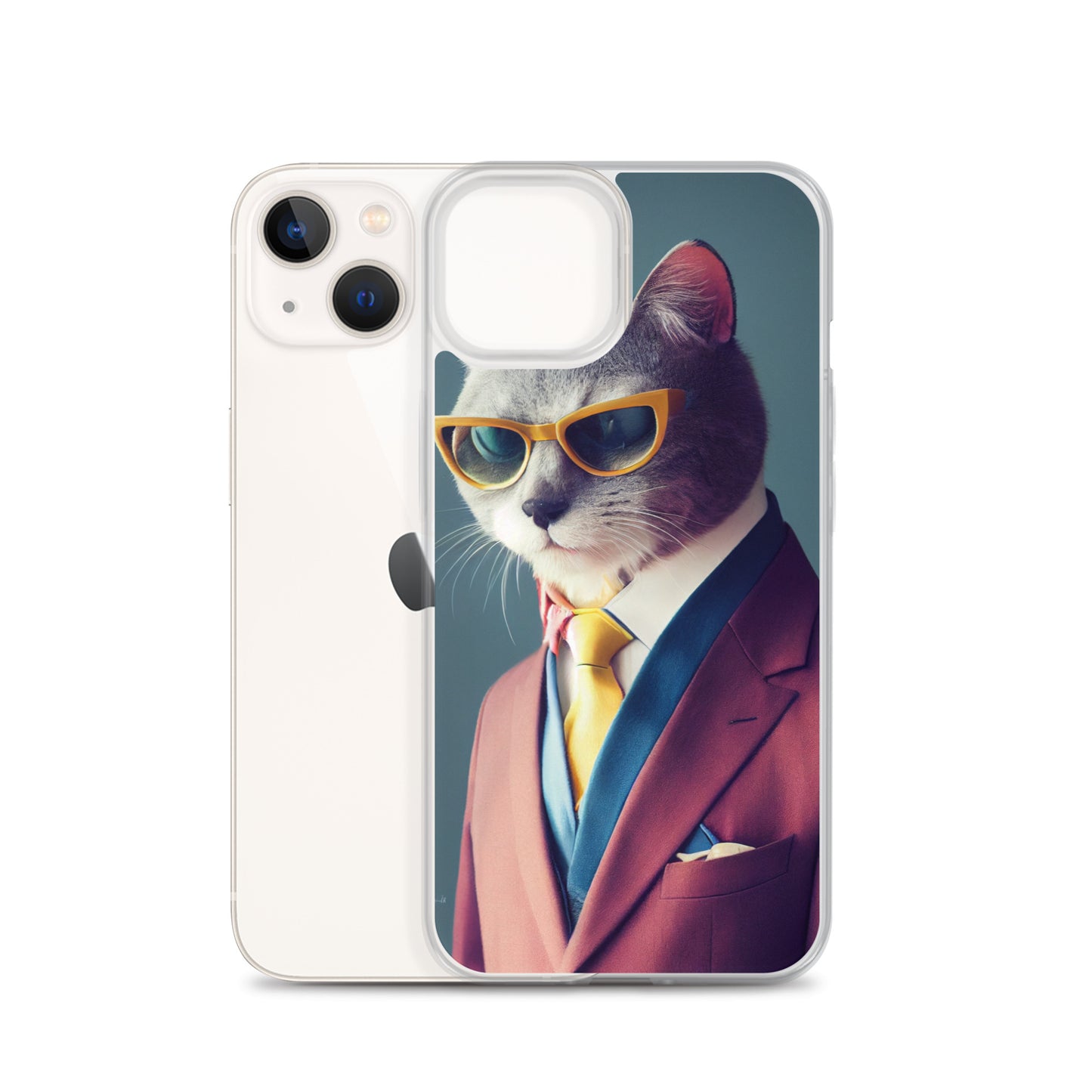 iPhone Case - Slick Business Cat in Yellow Tie