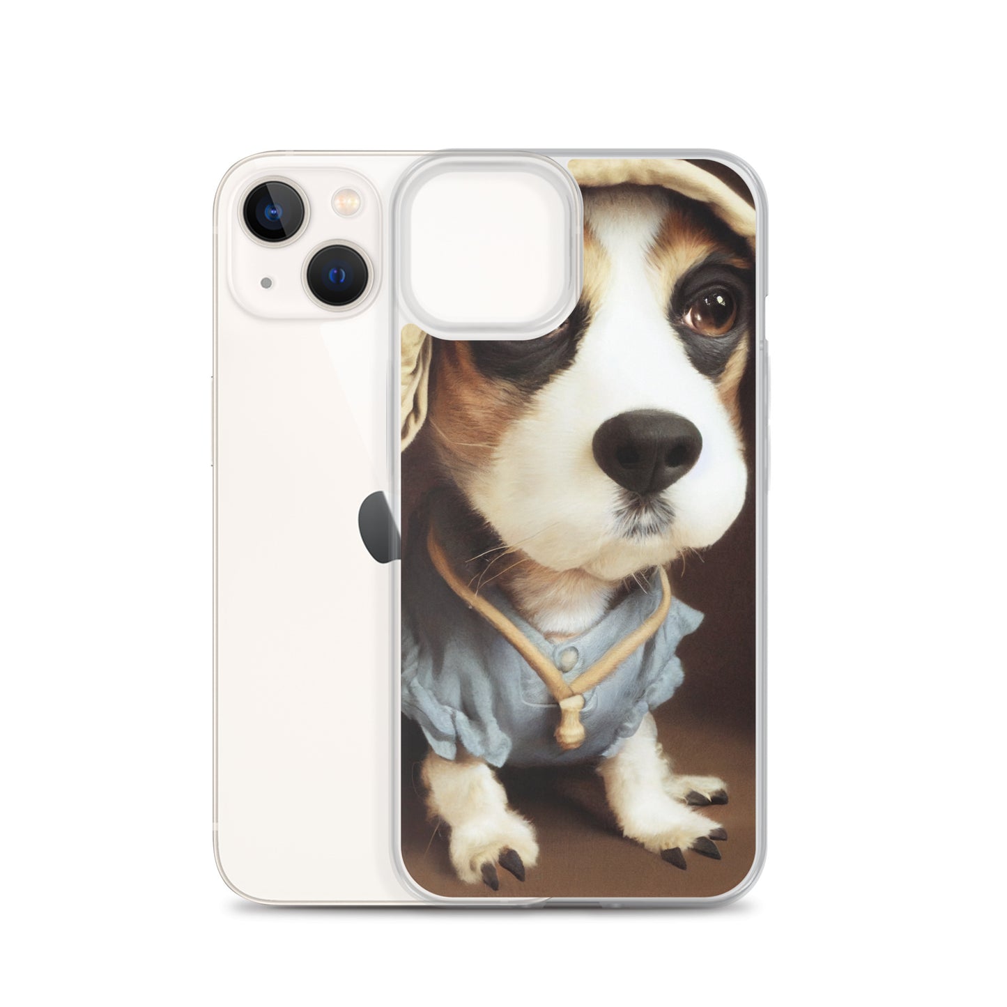 iPhone Case - Sweet Puppy in a Blue dress