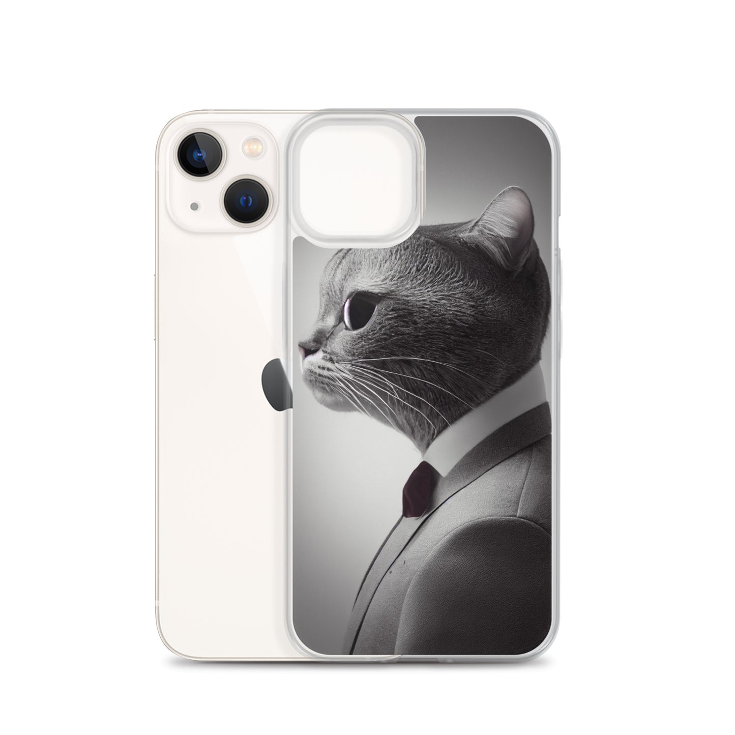 iPhone Case - Business Cat Boss in Gray