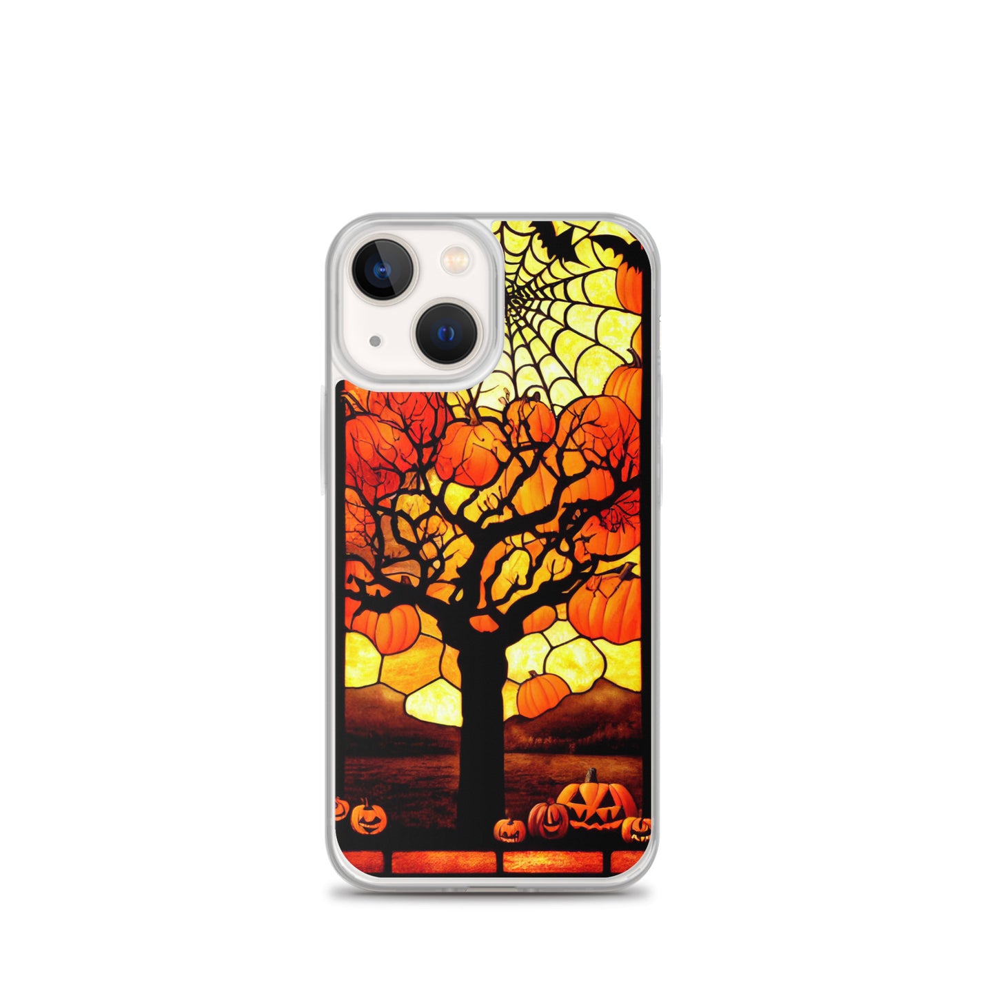 iPhone Case - Halloween Stained Glass Pumpkin Tree