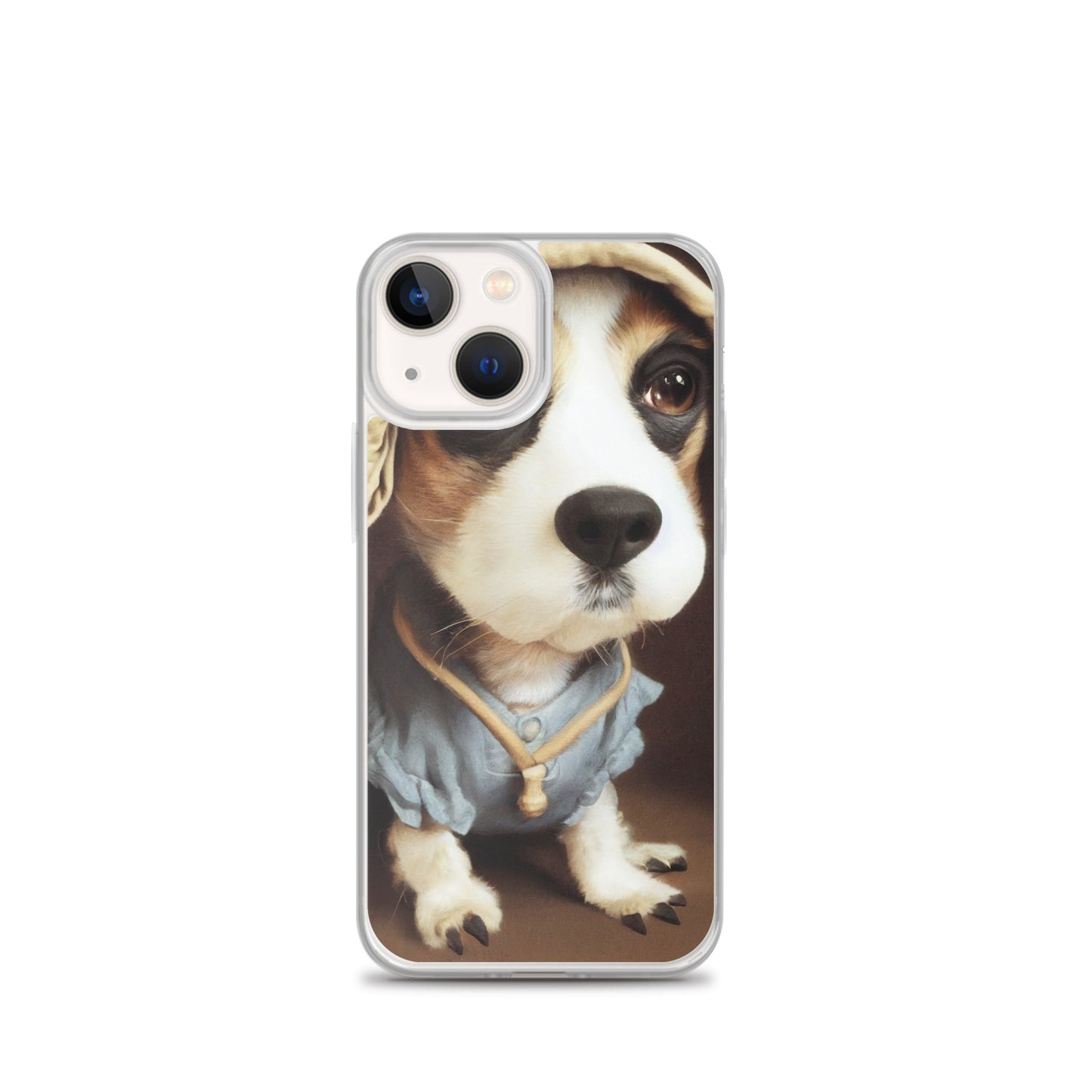 iPhone Case - Sweet Puppy in a Blue dress