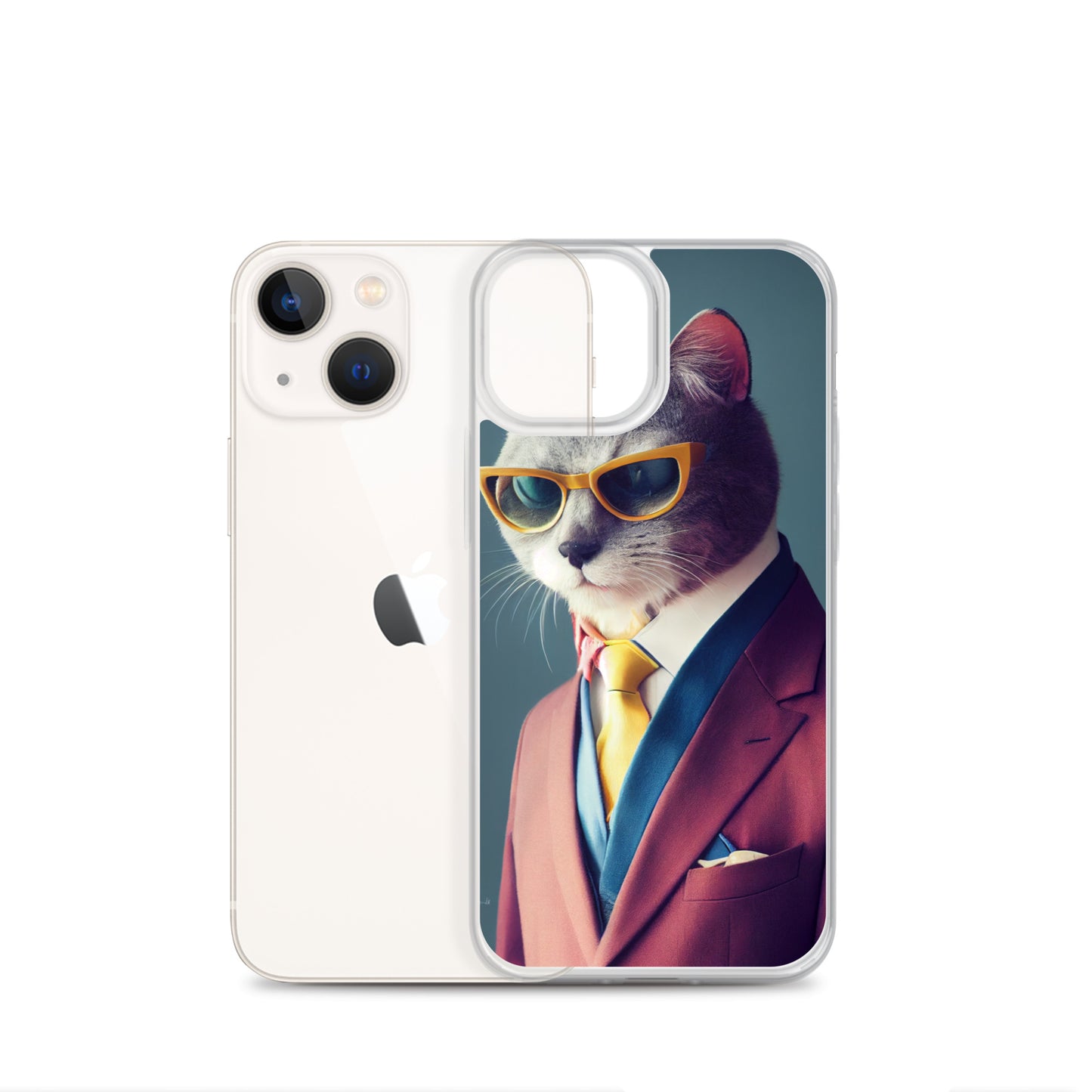 iPhone Case - Slick Business Cat in Yellow Tie