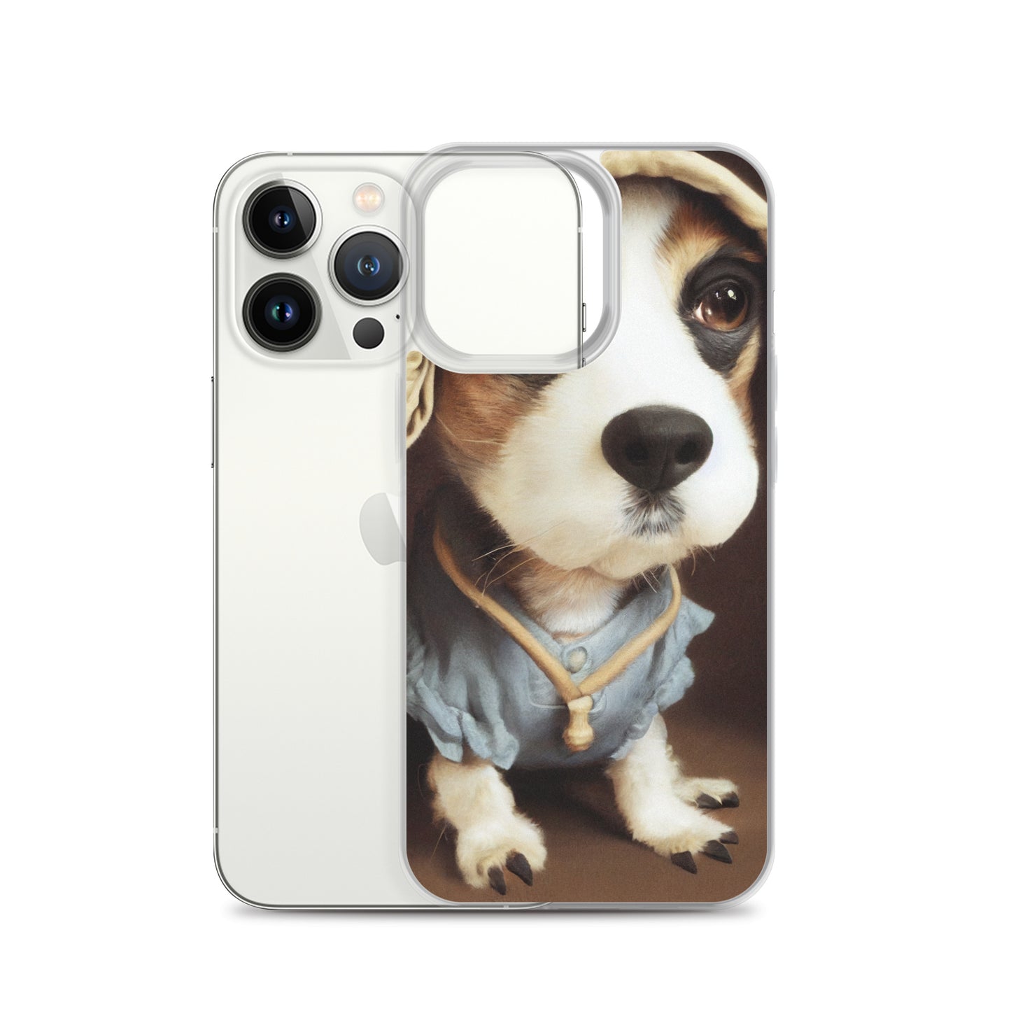 iPhone Case - Sweet Puppy in a Blue dress