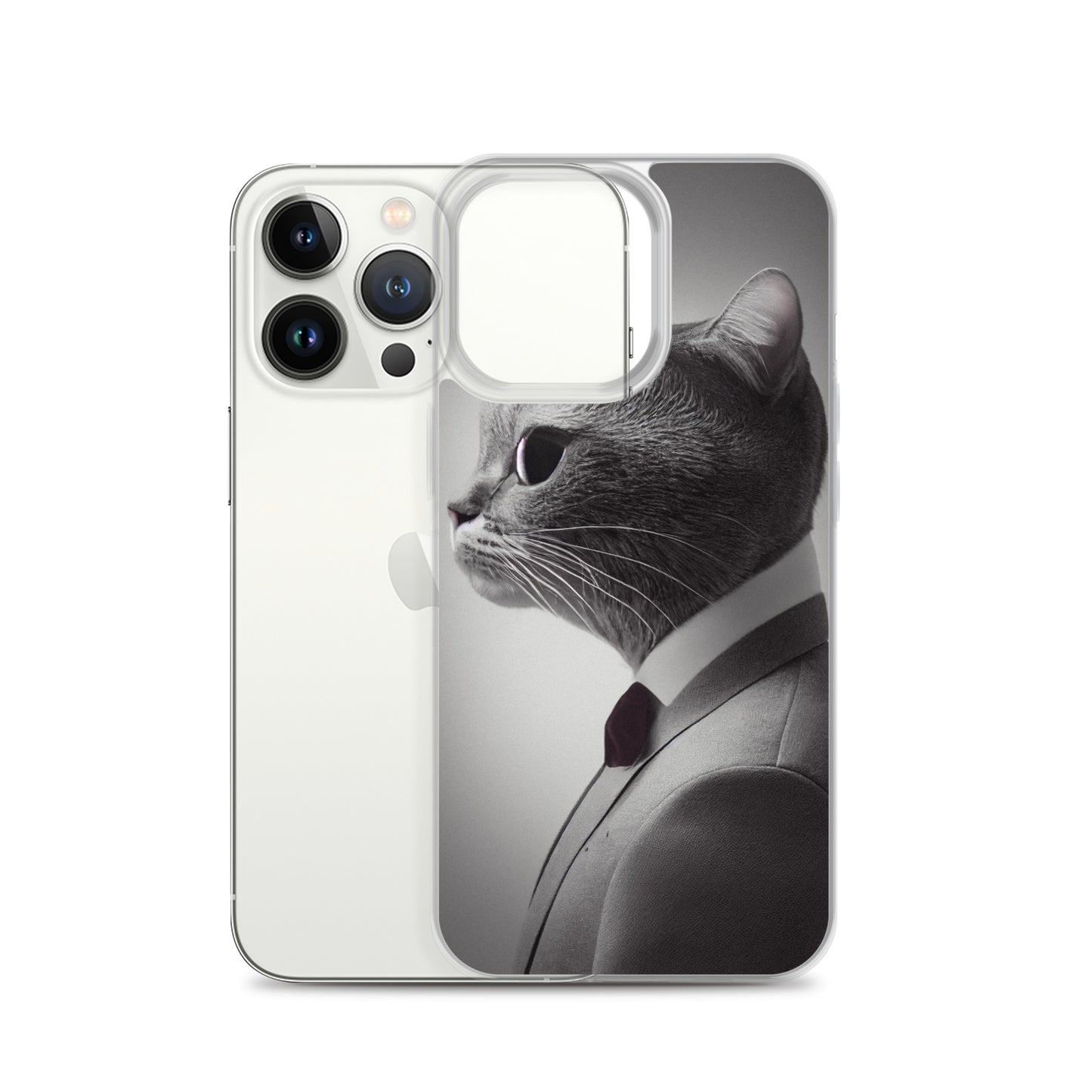 iPhone Case - Business Cat Boss in Gray